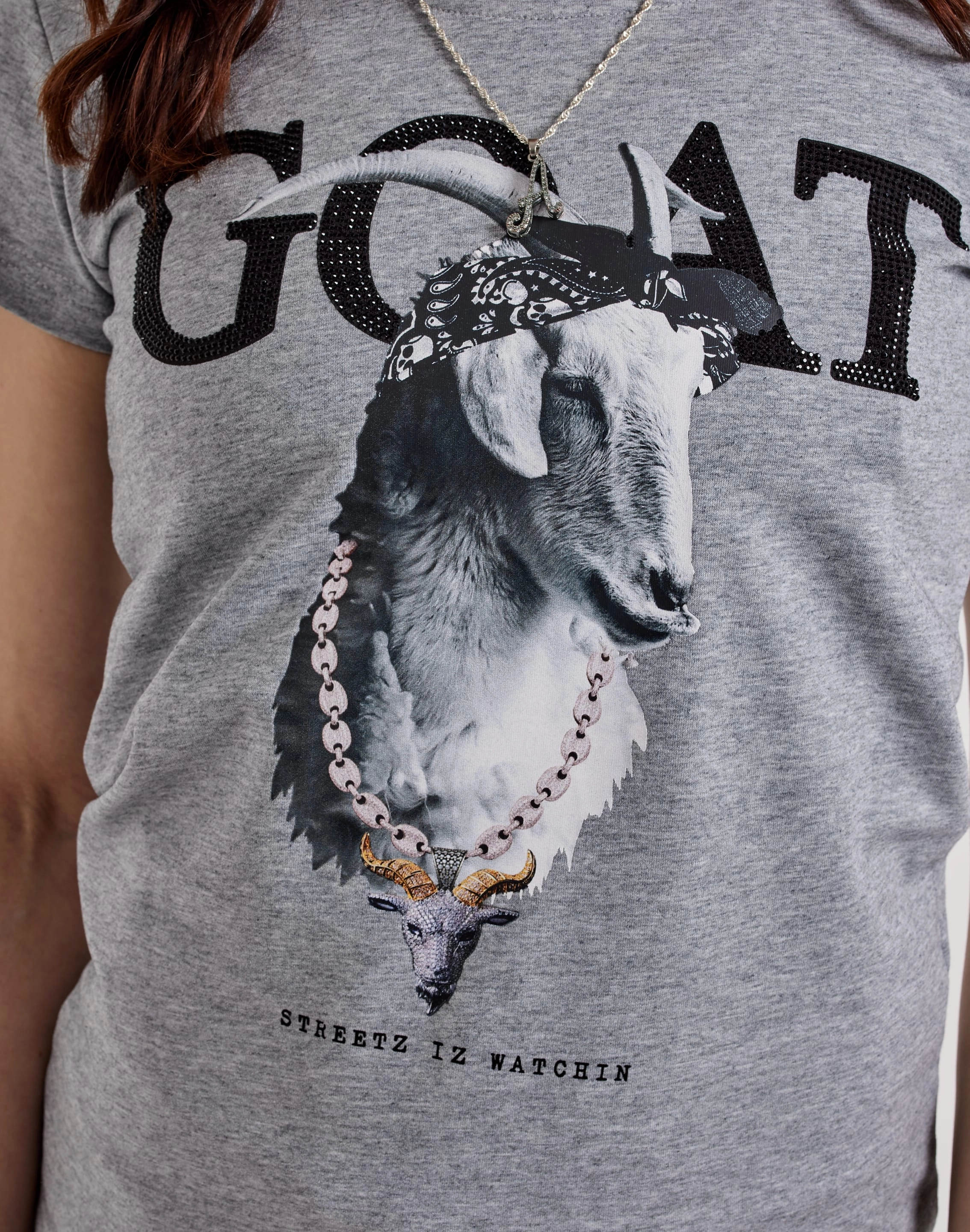 Boosted fit cricket Streetz Iz Watchin Goat Tee