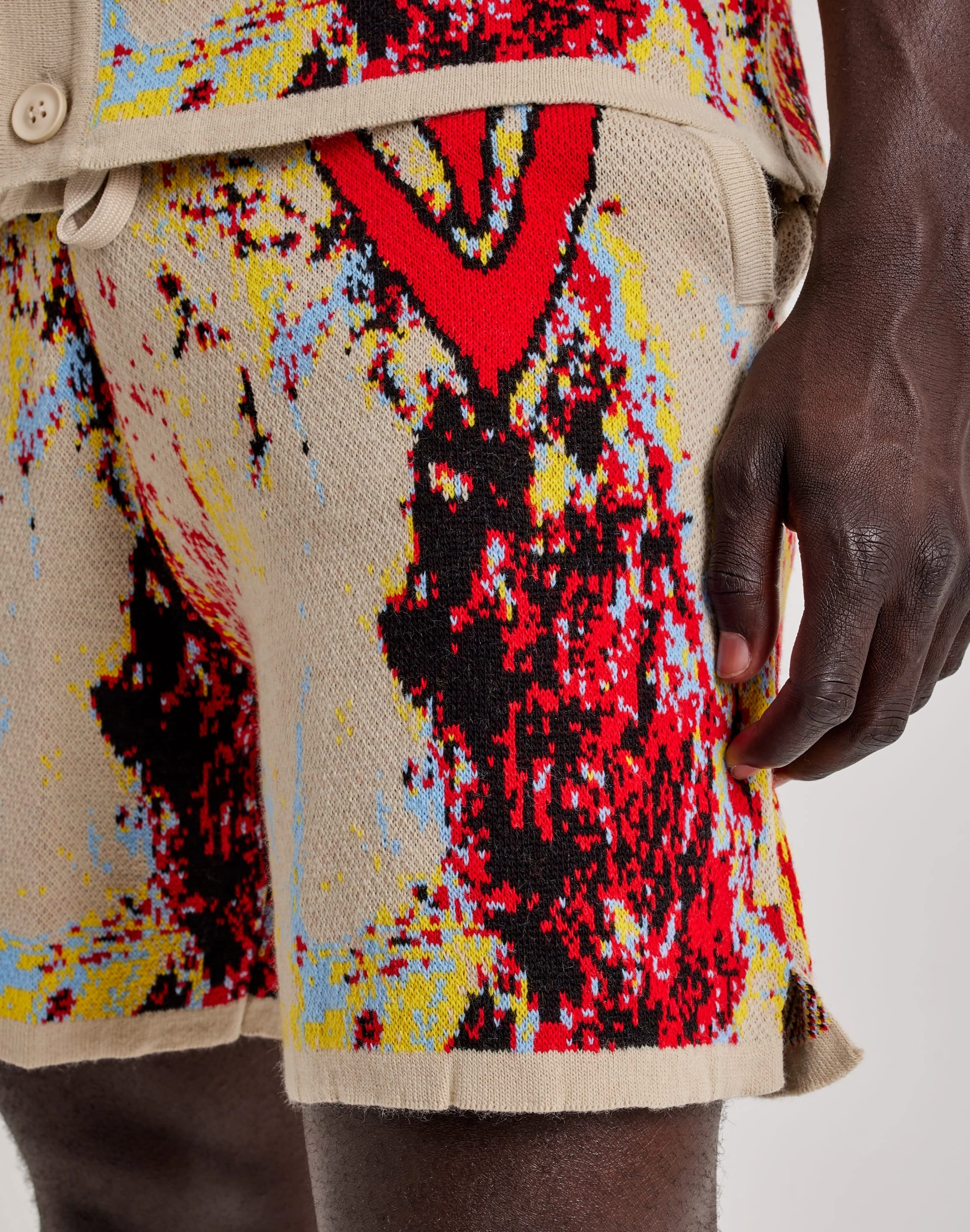 Quick Dry Fabric Technology Chapter By Kohli Heart Paint Splatter Knit Shorts