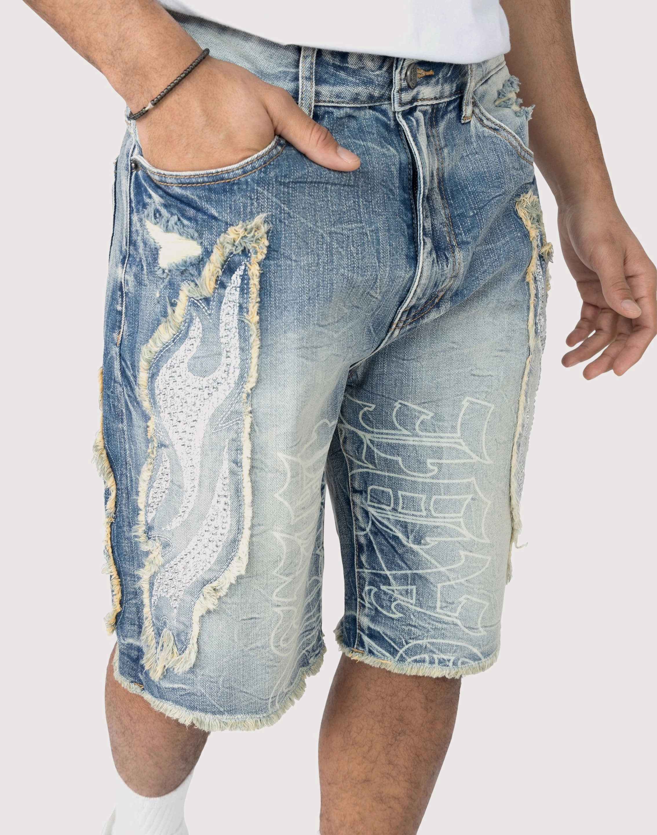 Air Circulation Channels Oxfords Grindhouse Fray Flame Shorts