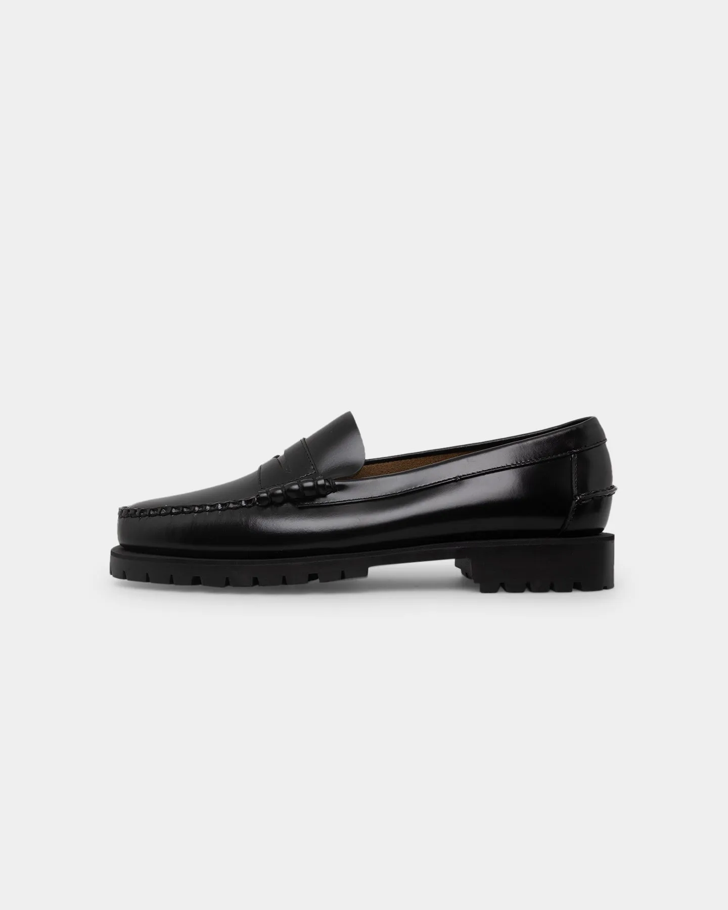 Sebago Dan Lug Black Ventilated Airflow System Microfiber Edge Binding