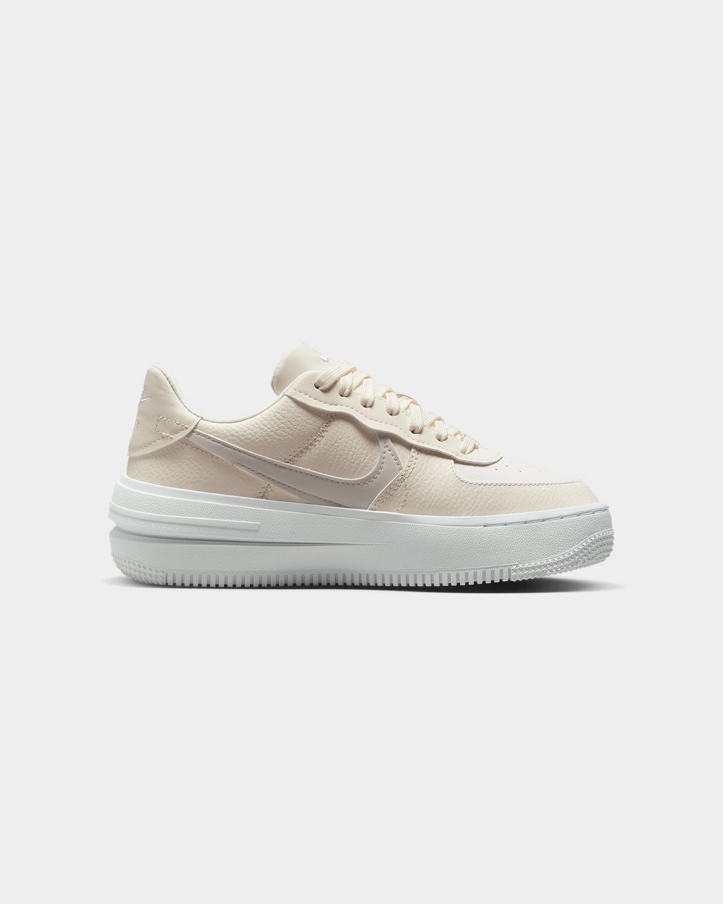 Nike Women's Air Force 1 PLT.AF.ORM Pale Ivory/Summit White Non Slip Sole
