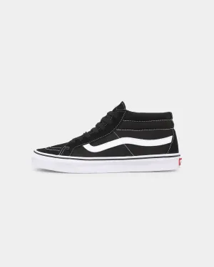Vans SK-8 Mid Reissue Black/True White Durable Outsole Genuine