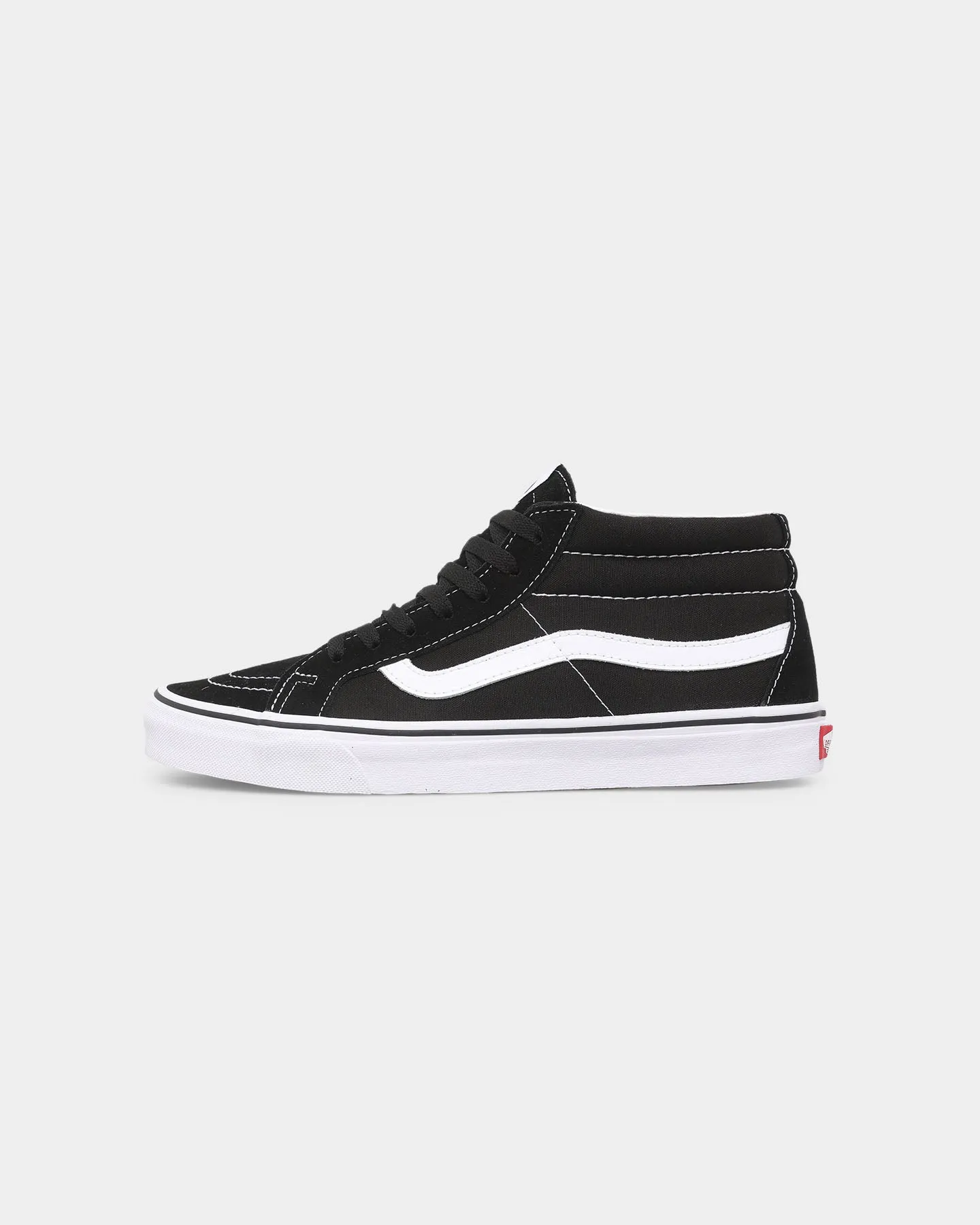 Vans SK-8 Mid Reissue Black/True White Durable Outsole Genuine