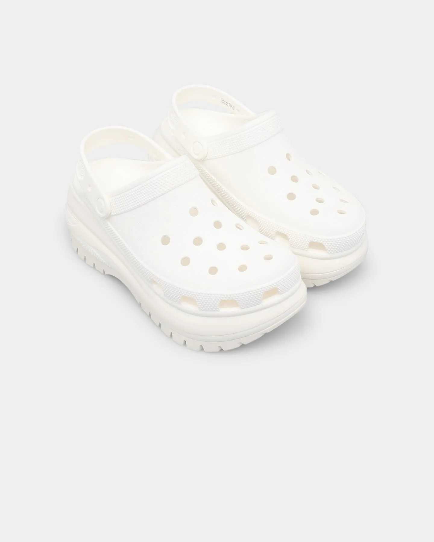 knee - high Crocs Mega Crush Clog White
