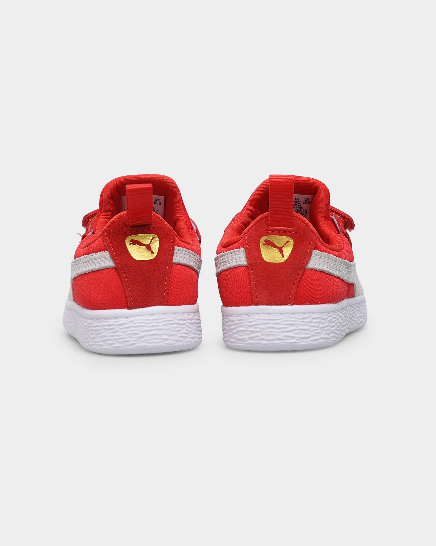 No Seam Interior Hyper Compression Foam Puma Infant Suede Light Flex High Risk Red/Puma White