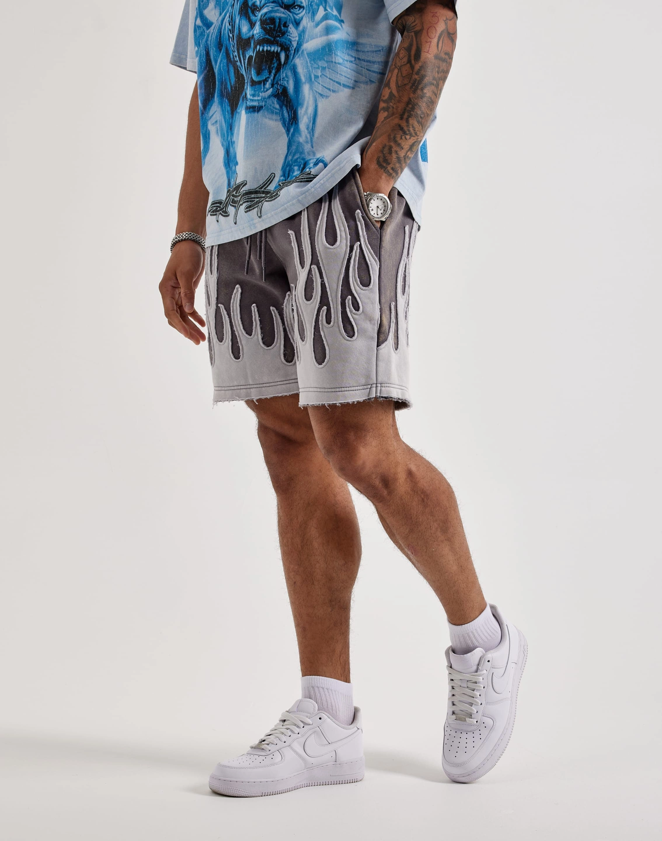 Flattering performance Elevated durability Smoke Rise Flame Fleece Shorts