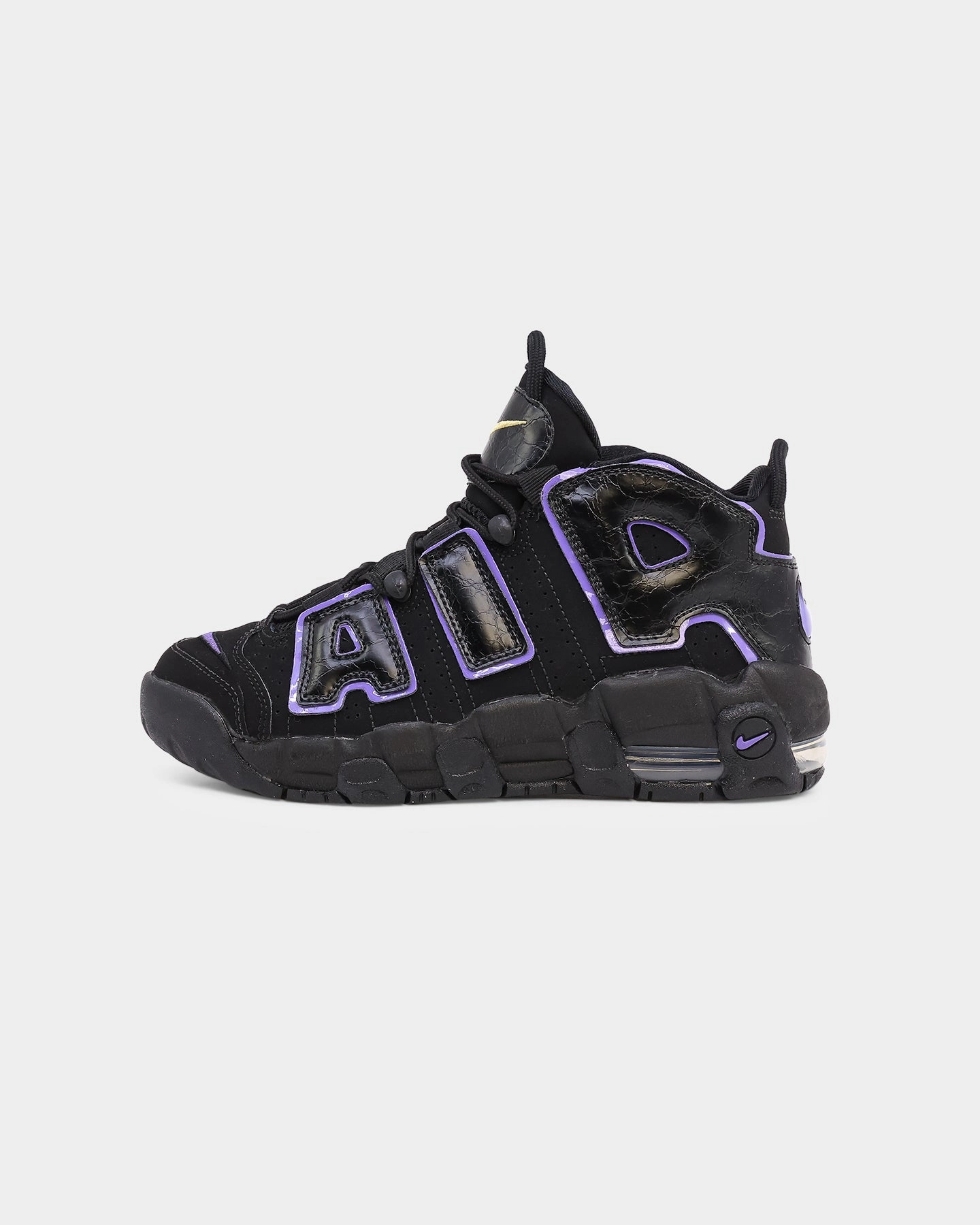 Nike Kid's Air More Uptempo (GS) Black/Action Grape Pure Fit