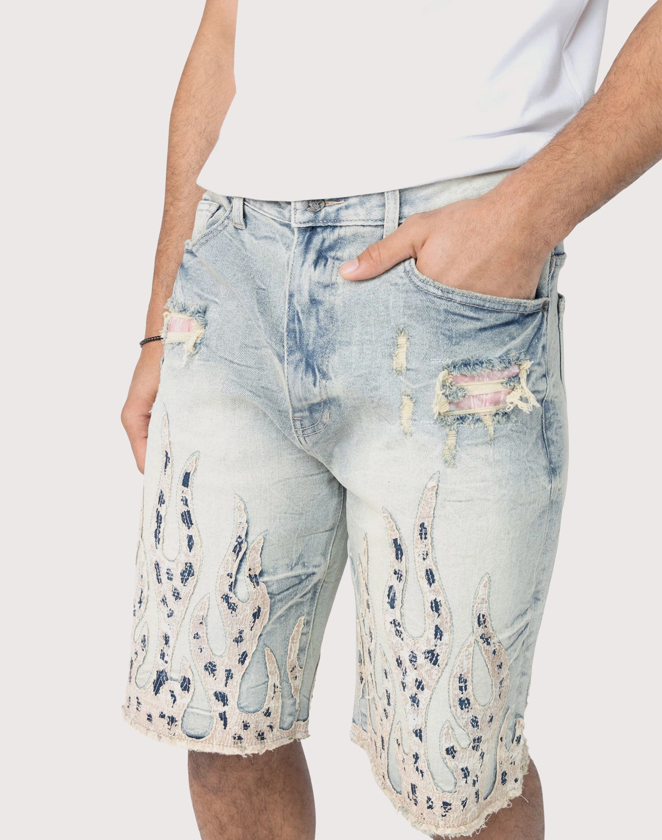 Boosted comfort Grindhouse Fray Flame Shorts