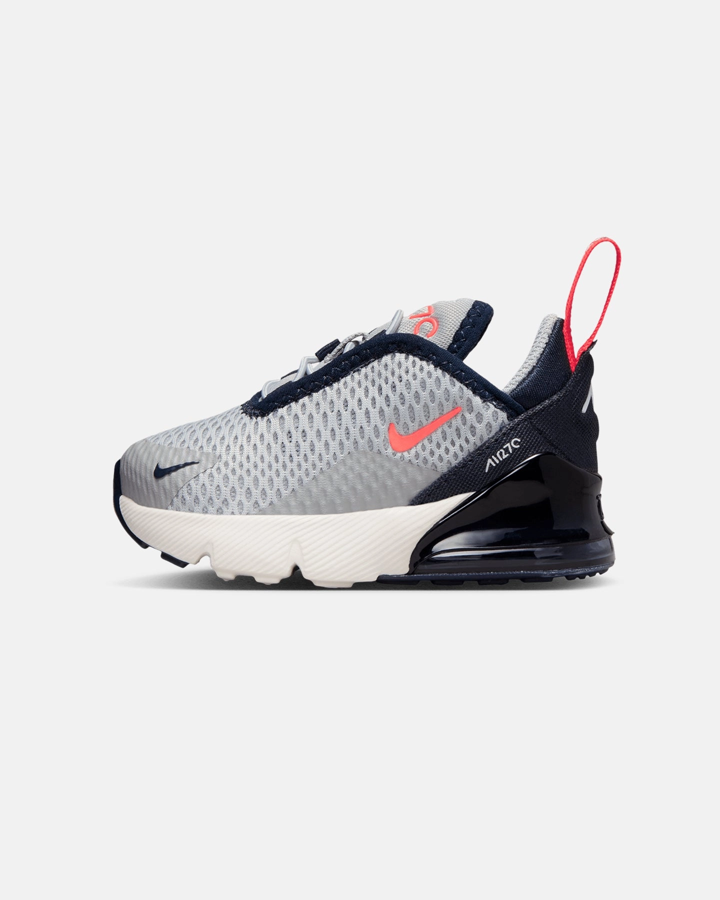 Energy Return Compound Blown Rubber Cushion Nike Kids' Air Max 270 BT (TD) Light Smoke Grey/Black
