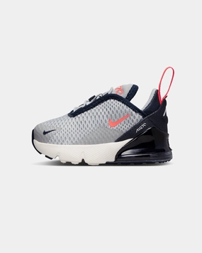Energy Return Compound Blown Rubber Cushion Nike Kids' Air Max 270 BT (TD) Light Smoke Grey/Black