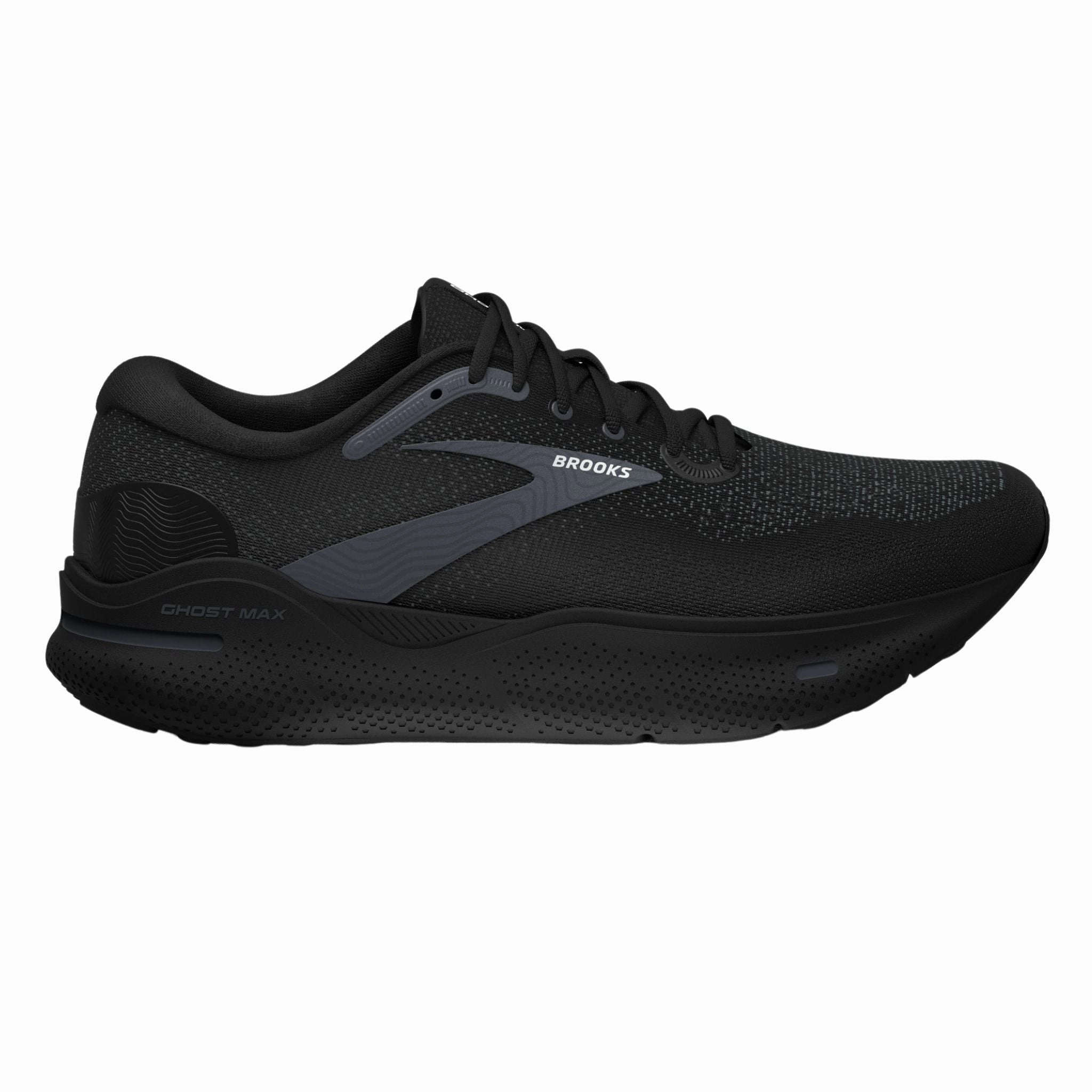 FlatSole Minimalist Layered Design Brooks Men's 110406 020 Ghost Max Black Black Ebony Cushion Neutral Running Shoes