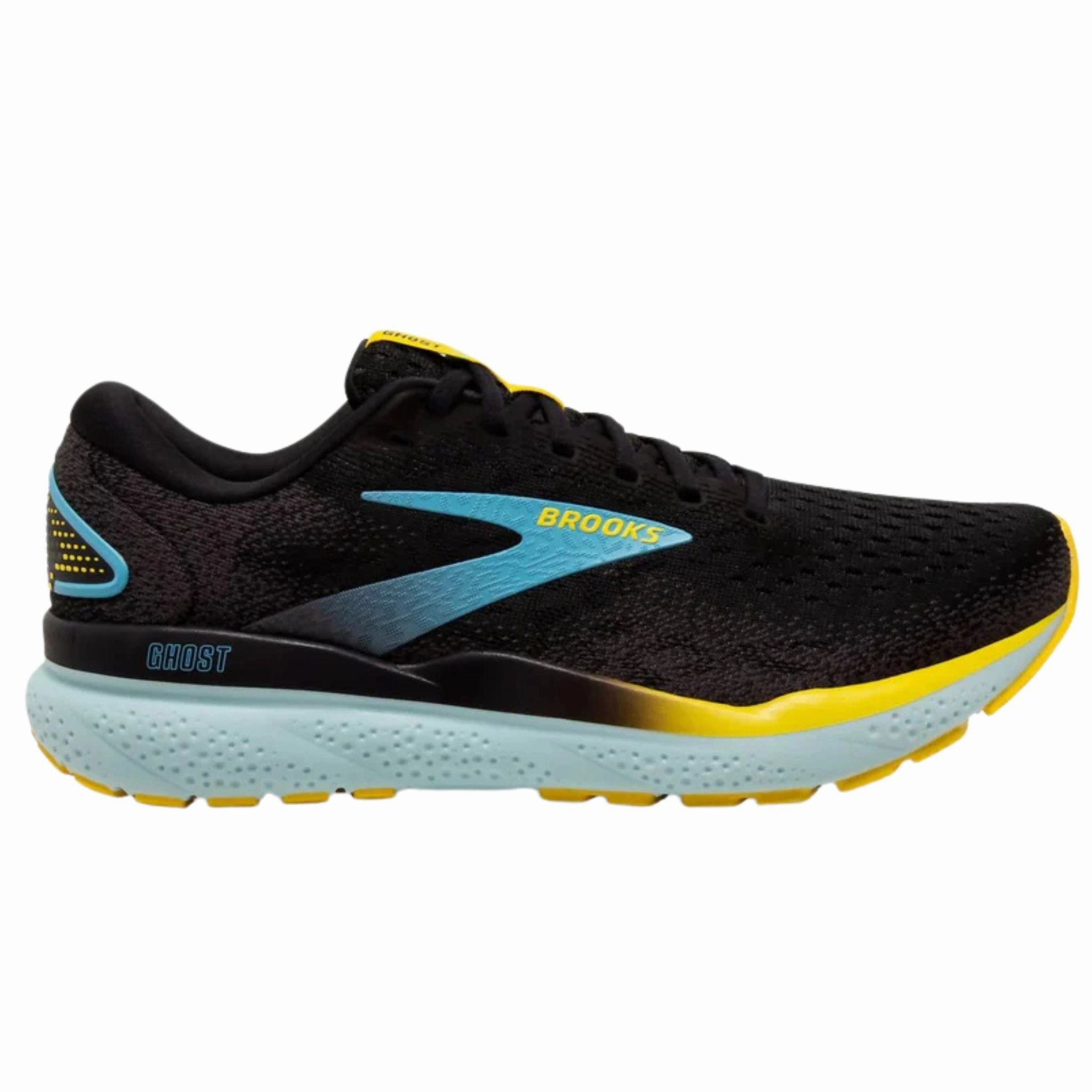 Urban Inspired Wide fit Brooks Men's 110418 029 Ghost 16 Black Forged Iron Blue Cushion Support Running Shoes