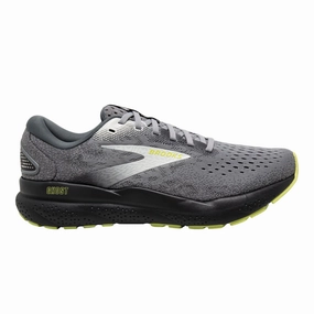 Compact Fit Brooks Men's 110418 040 Ghost 16 Primer Grey Lime Cushion Support Running Shoes (WIDE)
