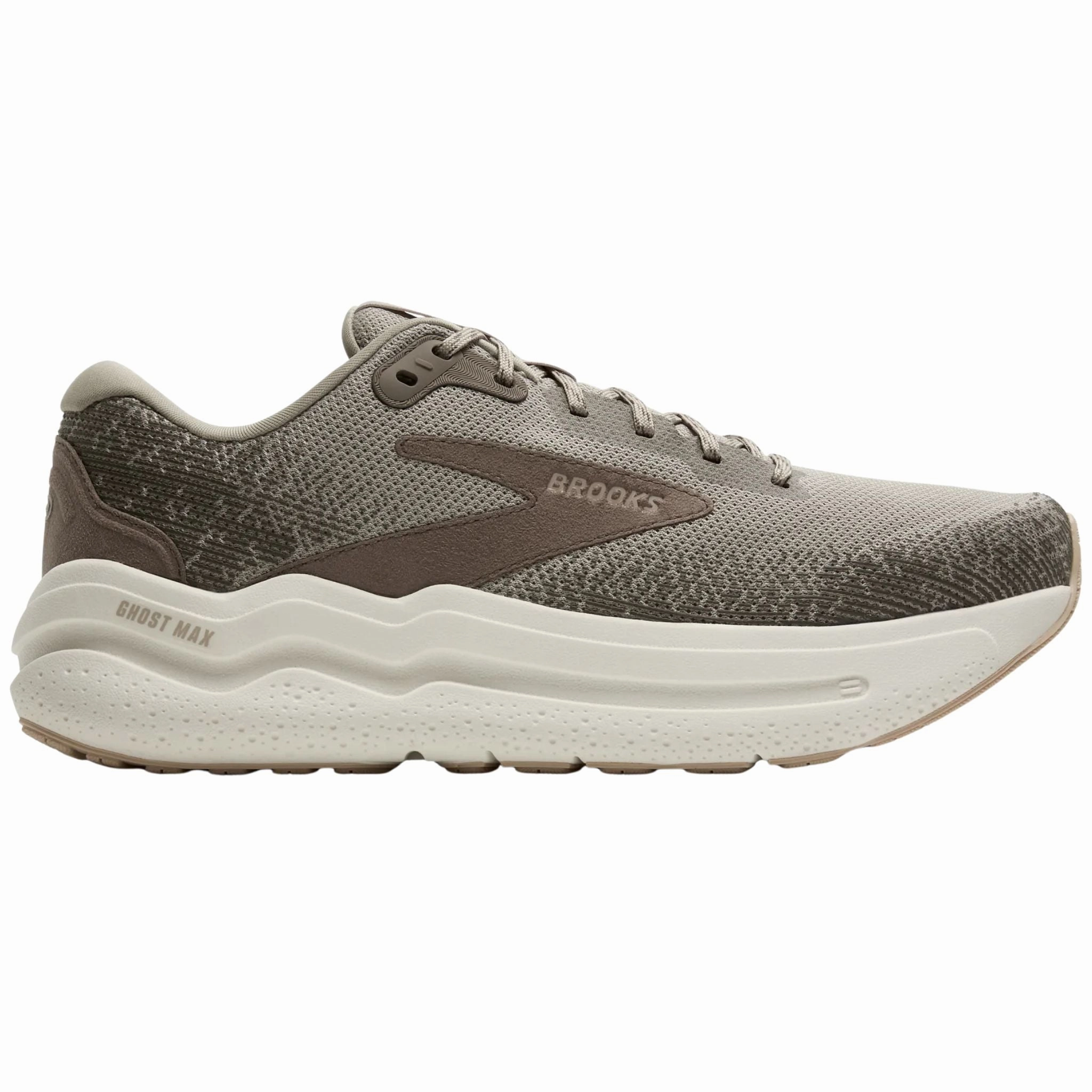 Worn Daily No Tie Brooks Men's 110431 240 Ghost Max 2 London Fog Falcon Coconut Cushion Neutral Running Shoes