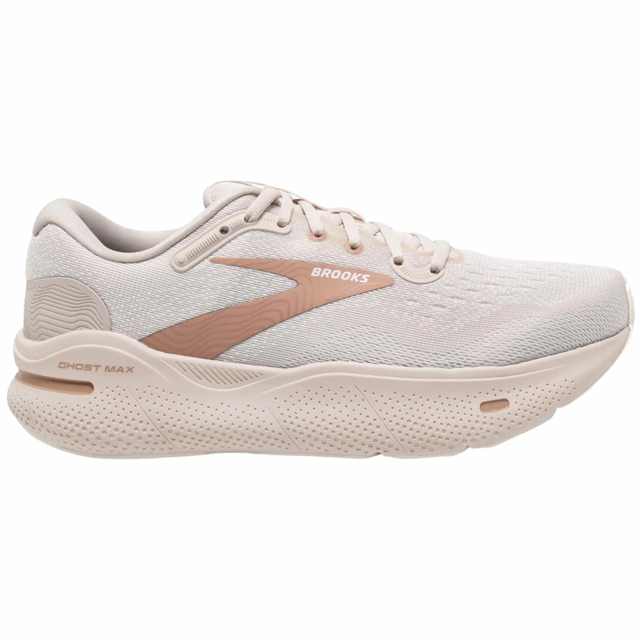 Dynamic Suspension High Rebound Insoles Brooks Women's 120395 135 Ghost Max Crystal Gray White Tuscany Cushion Neutral Running Shoes