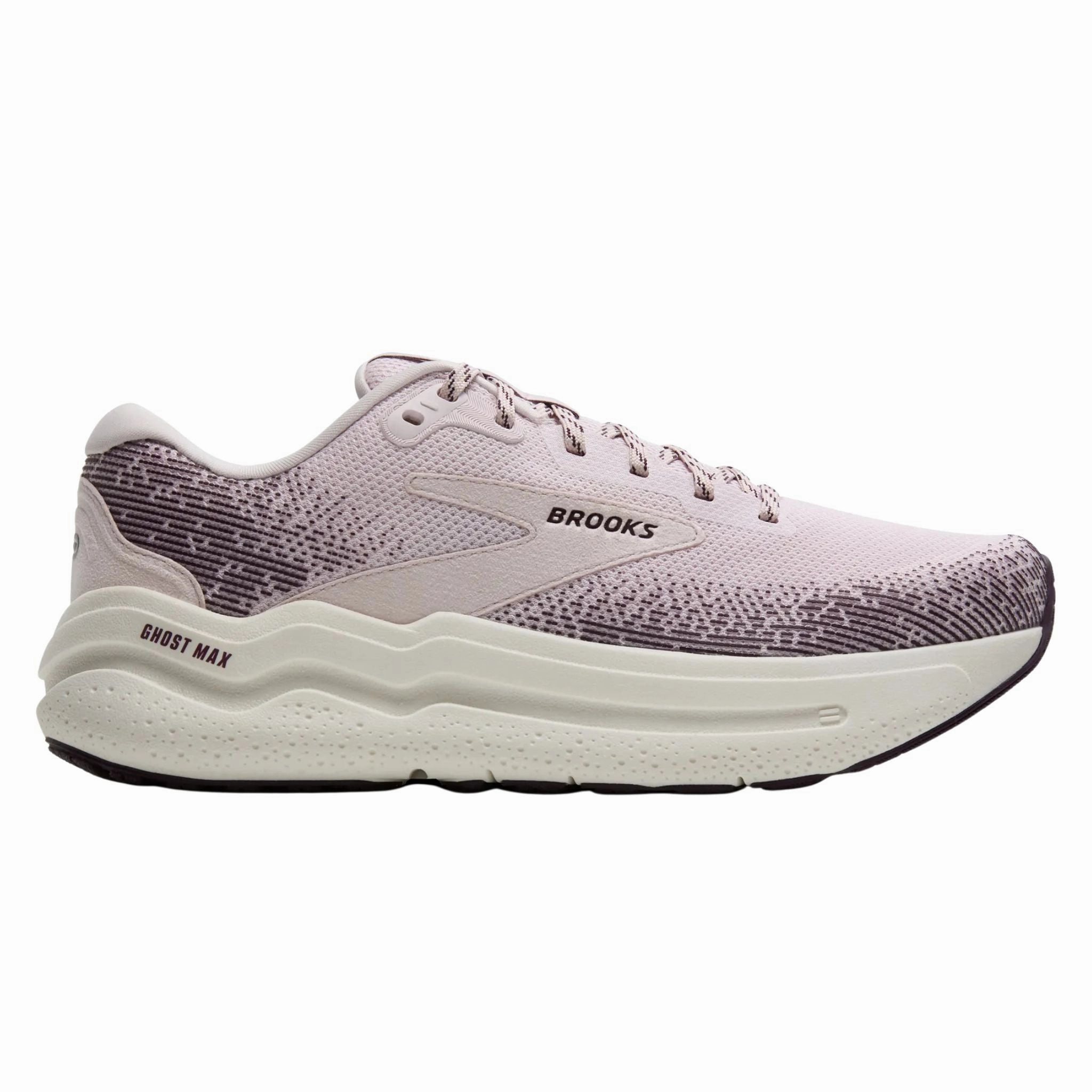 Brooks Women's 120420 503 Ghost Max 2 Orchid Ice Plum Coconut Cushion Neutral Running Shoes Sleek Silhouette Superior Traction