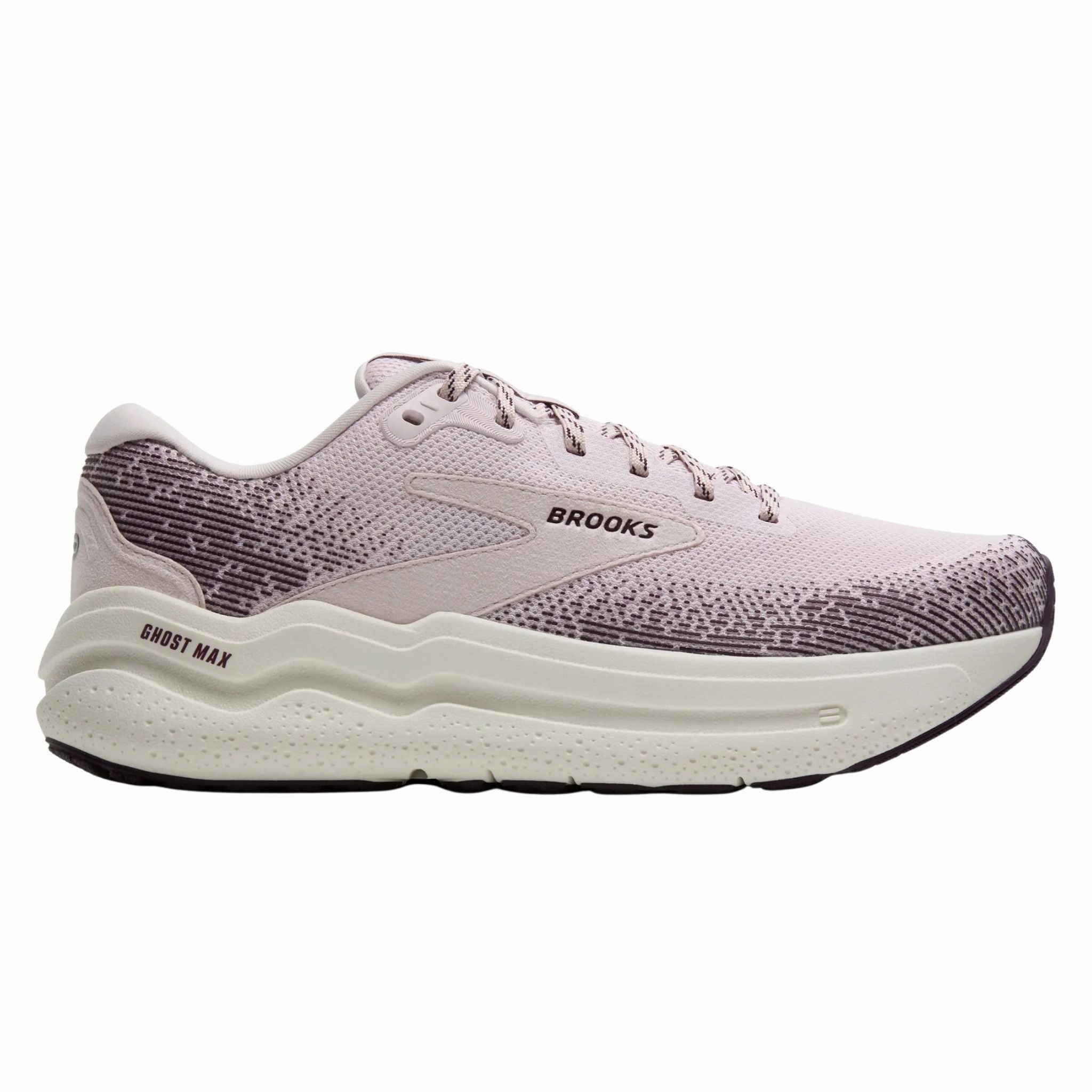 Brooks Women's 120420 503 Ghost Max 2 Orchid Ice Plum Coconut Cushion Neutral Running Shoes Thermoplastic Stability Frame