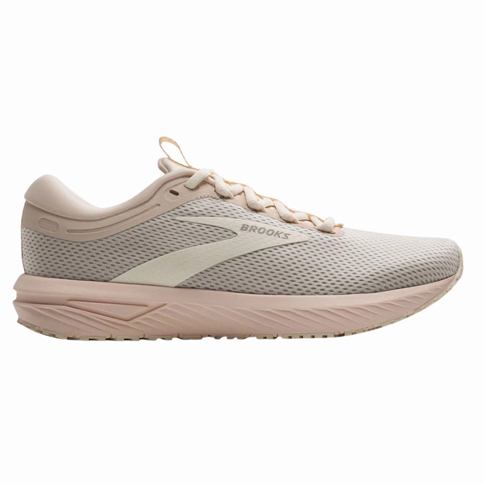 PU midsole MeshUpper Brooks Women's 120424 218 Revel 7 Almond Coconut Milk London Fog Neutral Cushion Running Shoes