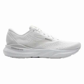 Brooks Women's 120426 148 Adrenaline GTS 24 White Oyster Alloy Cushion Support Running Shoes (WIDE) Cushion Sole