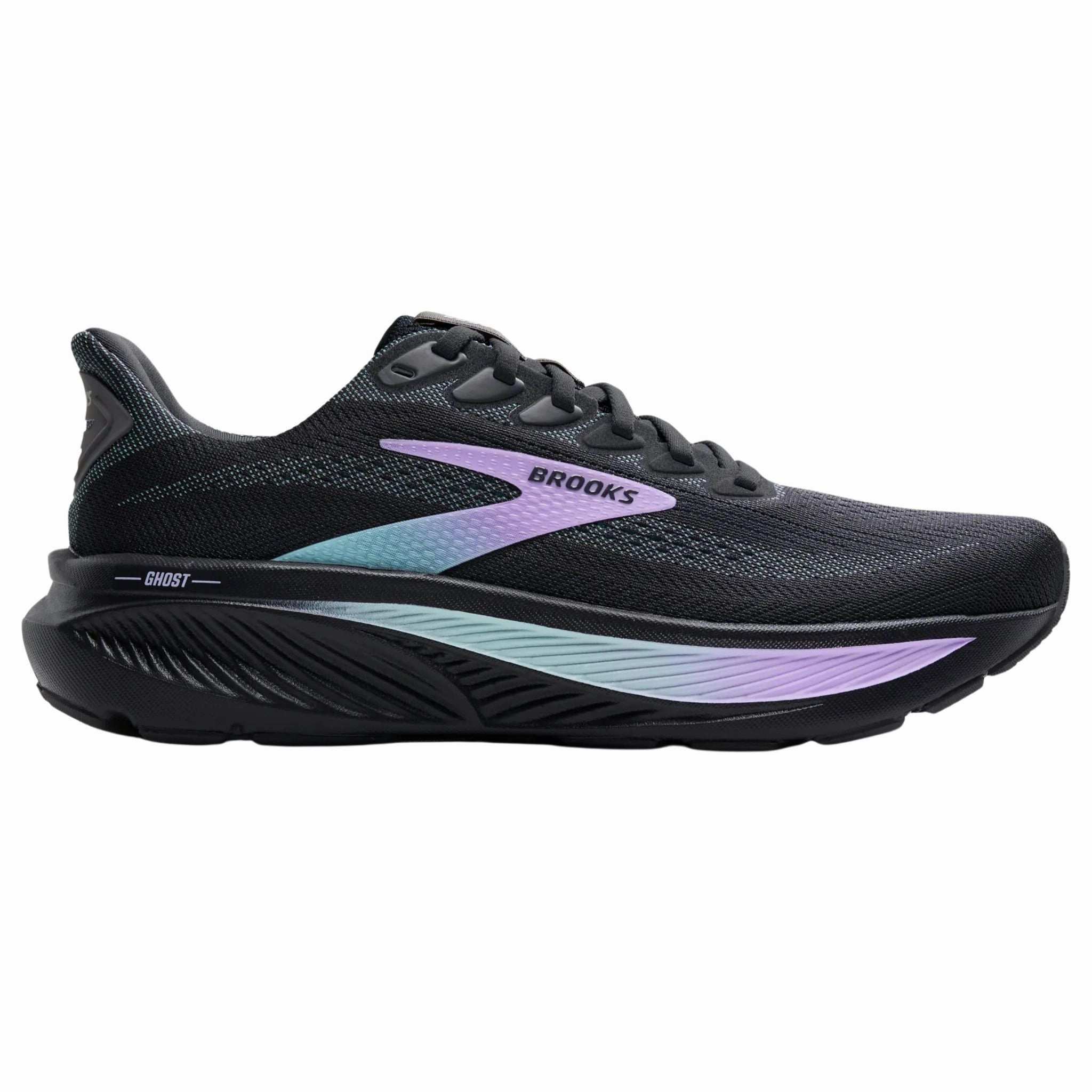 Long Lasting Traction Posture Help Brooks Women's 120431 081 Ghost 17 Grey Clearwater Purple Neutral Cushion Running Shoes