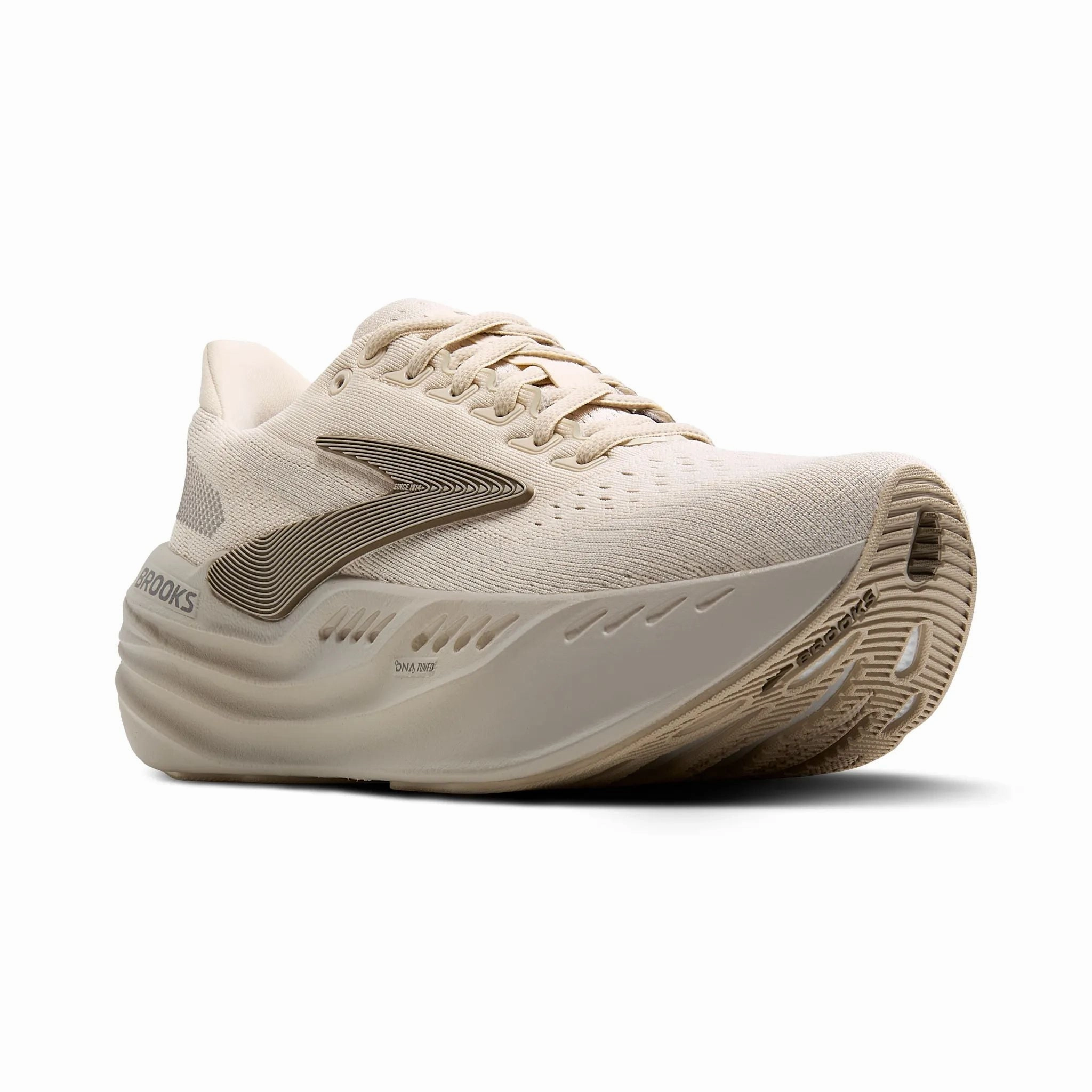 Comfortable Sides Ankle Support Brooks Women's 120436 208 Glycerin Max Almond Peach / London Fog / White Cushion Support Running Shoes