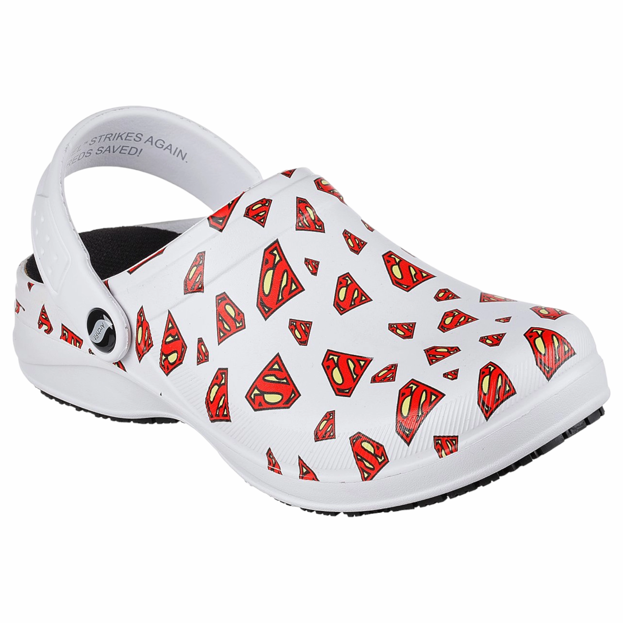 Long distance High Energy Return Skechers Women's 108091 Superman Arch Fit Riverbound White Work Shoes