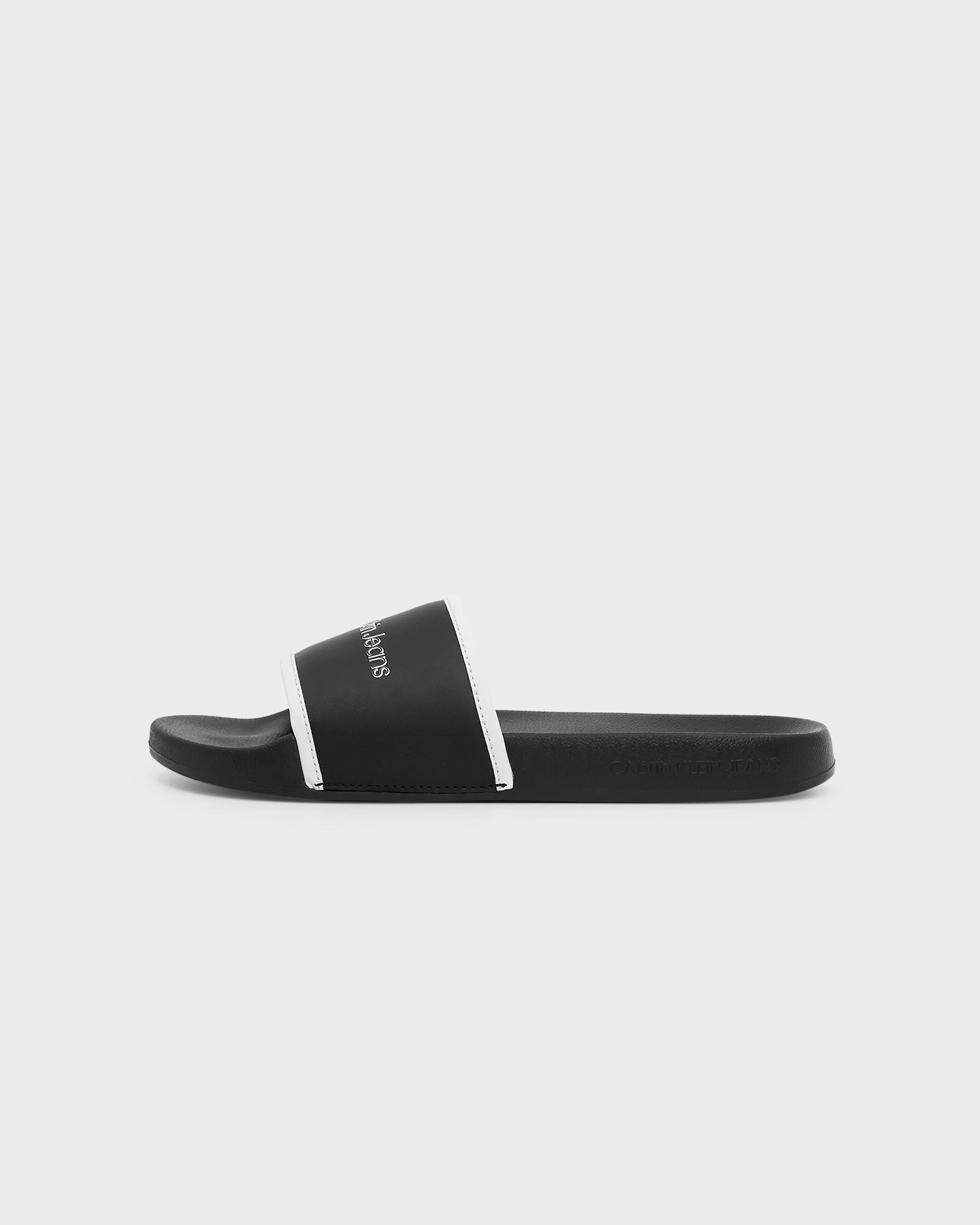Flexible Cushioning simple design Calvin Klein Women's Institutional Logo Slide Black