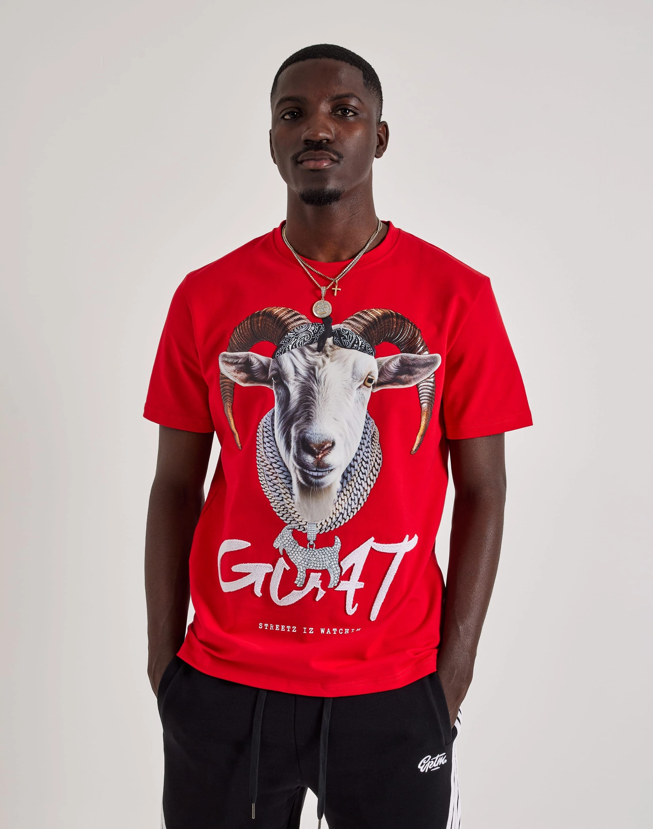 Streetz Iz Watchin Goat Tee senior - style men's extra - extra - large