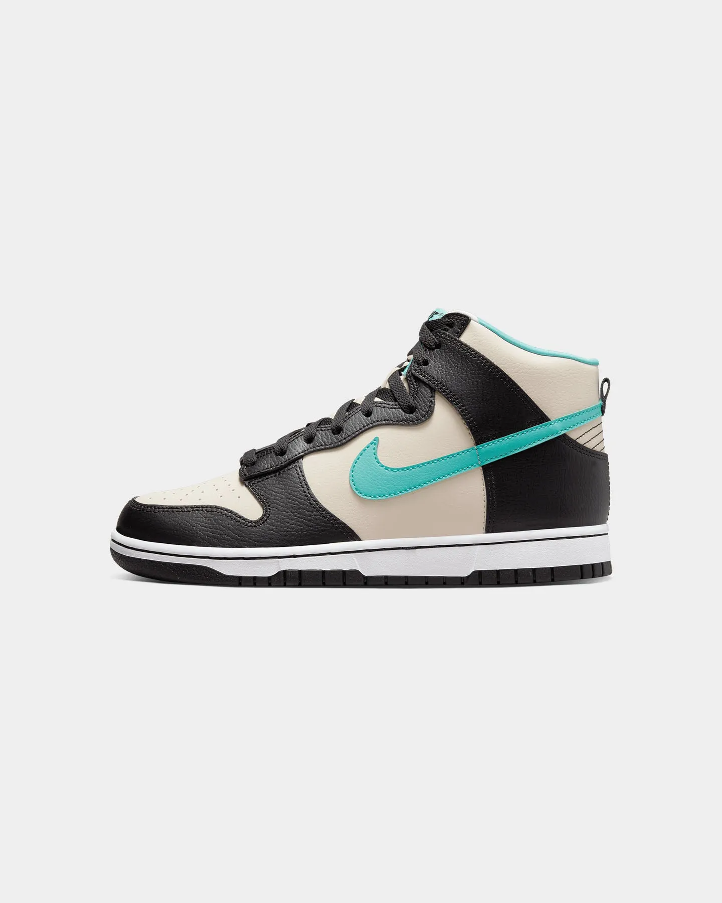 Sporty arch fade - resistant Nike Dunk Hi Retro Emblem Pearl White
