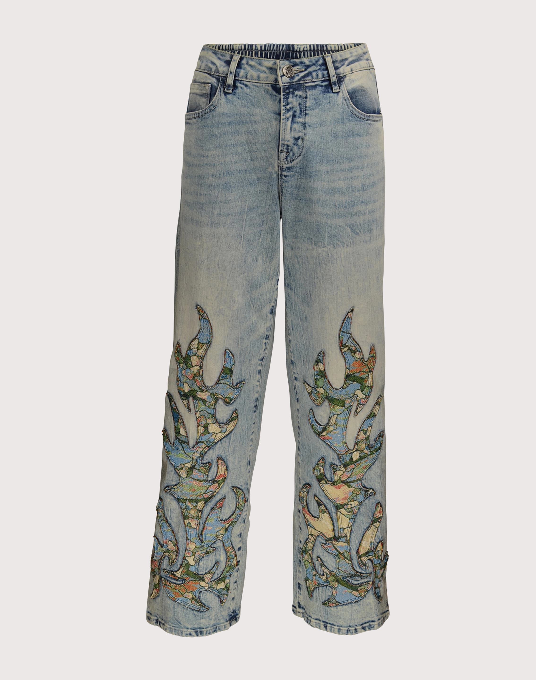 Durable outsole pattern Grindhouse Wide Leg Denim Flame Pants
