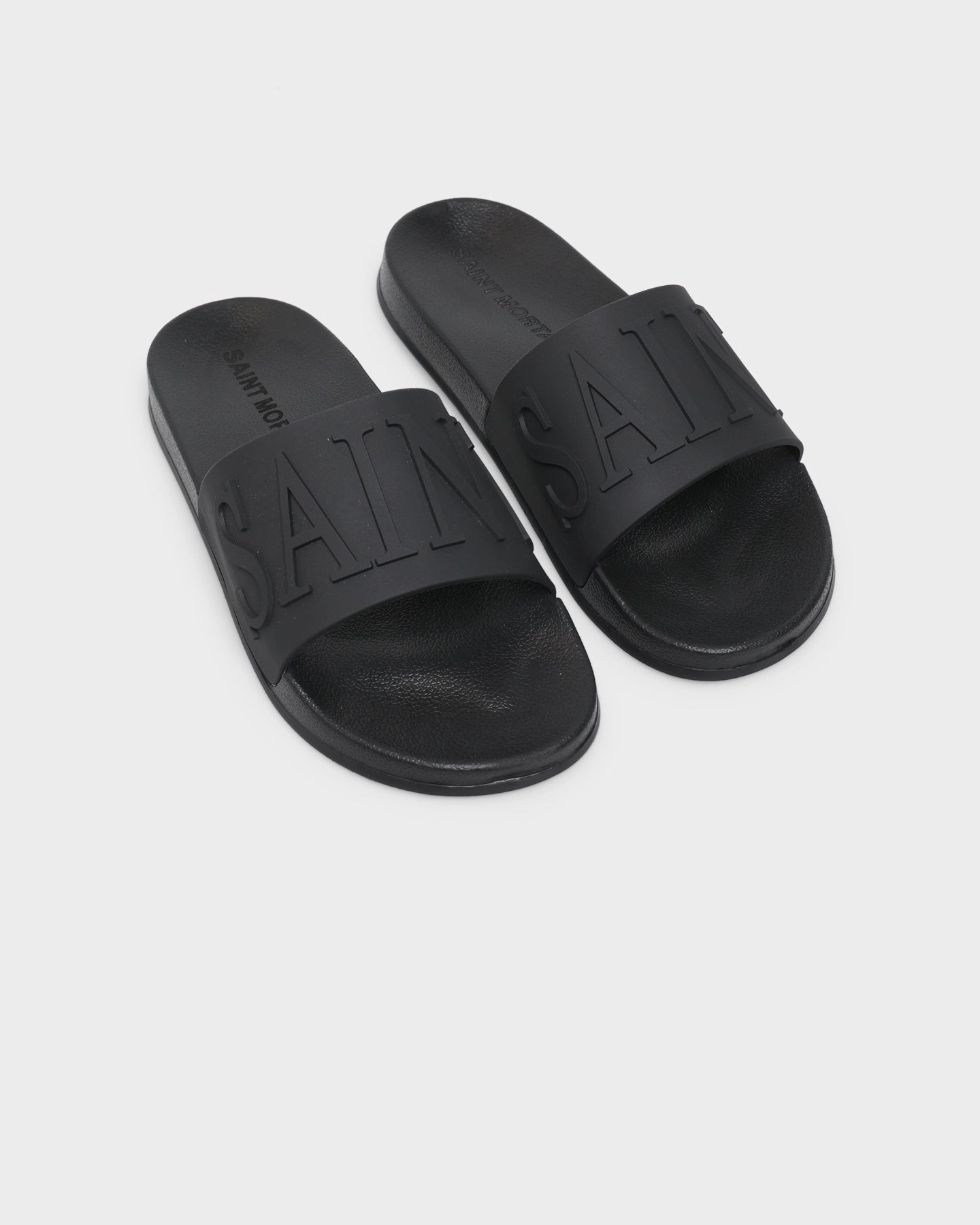 Saint Morta Alameda Pool Slides Black Structured shock absorption ratio