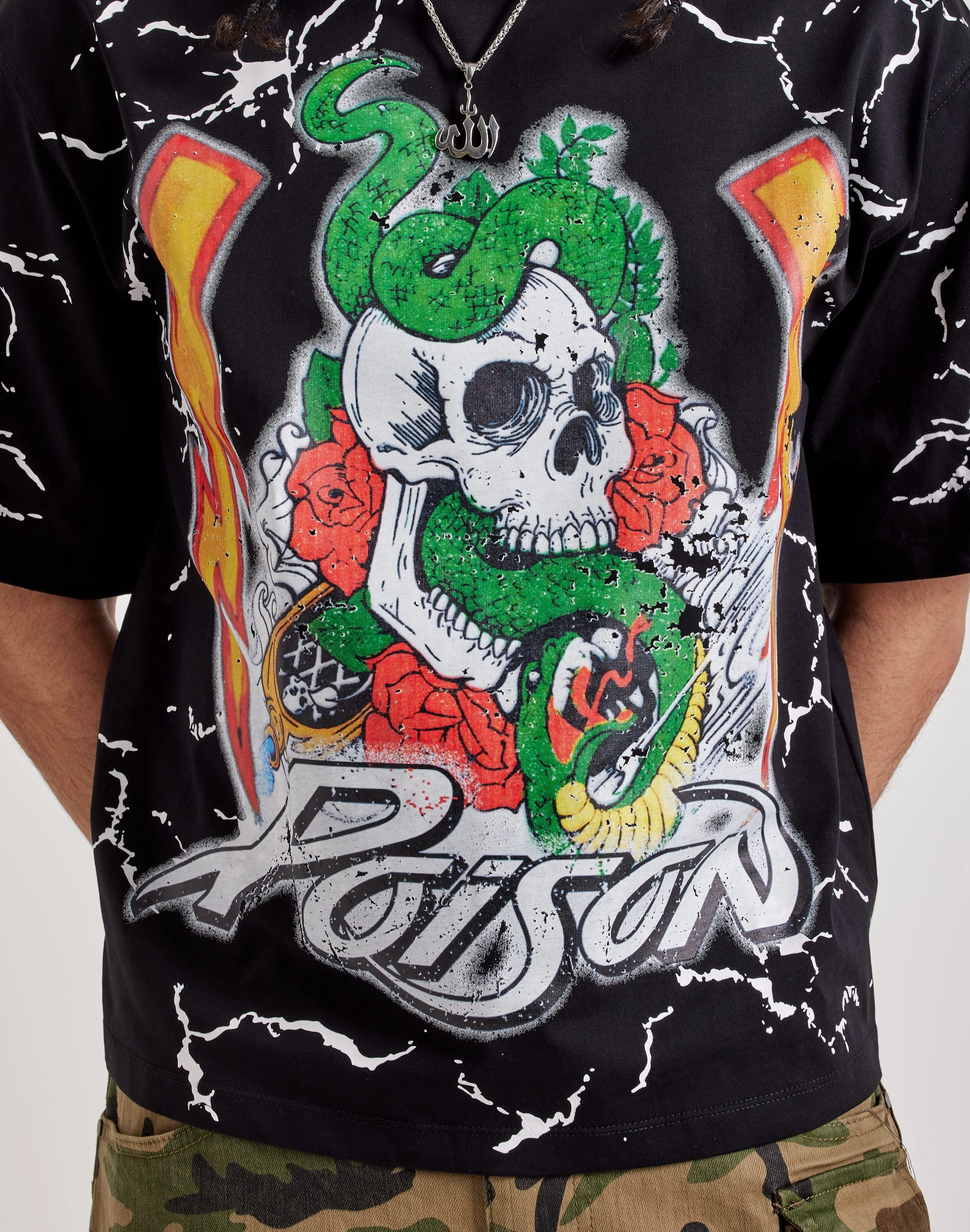 non - slip user Central Mills Poison Cropped Tee