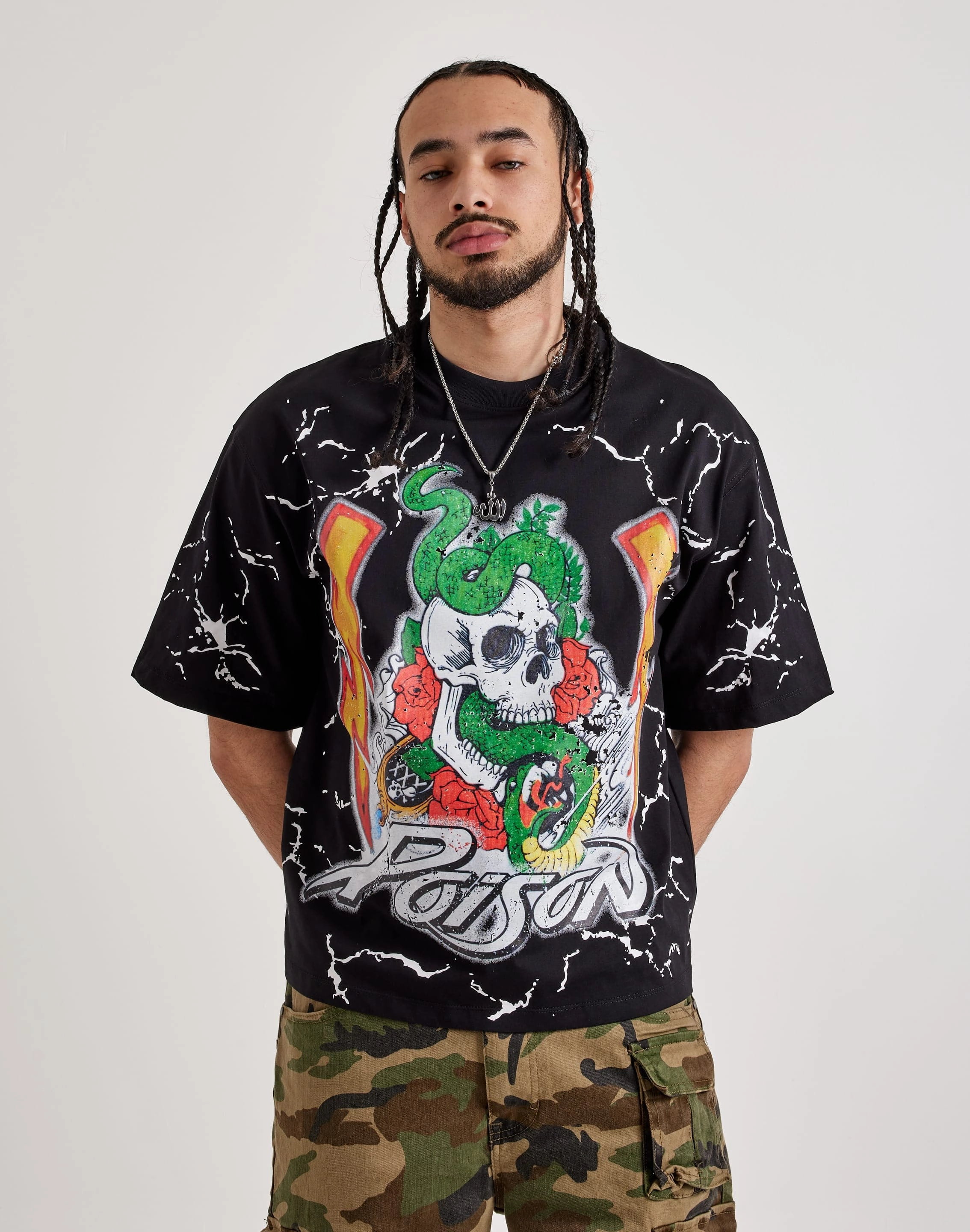 Central Mills Poison Cropped Tee kids - style