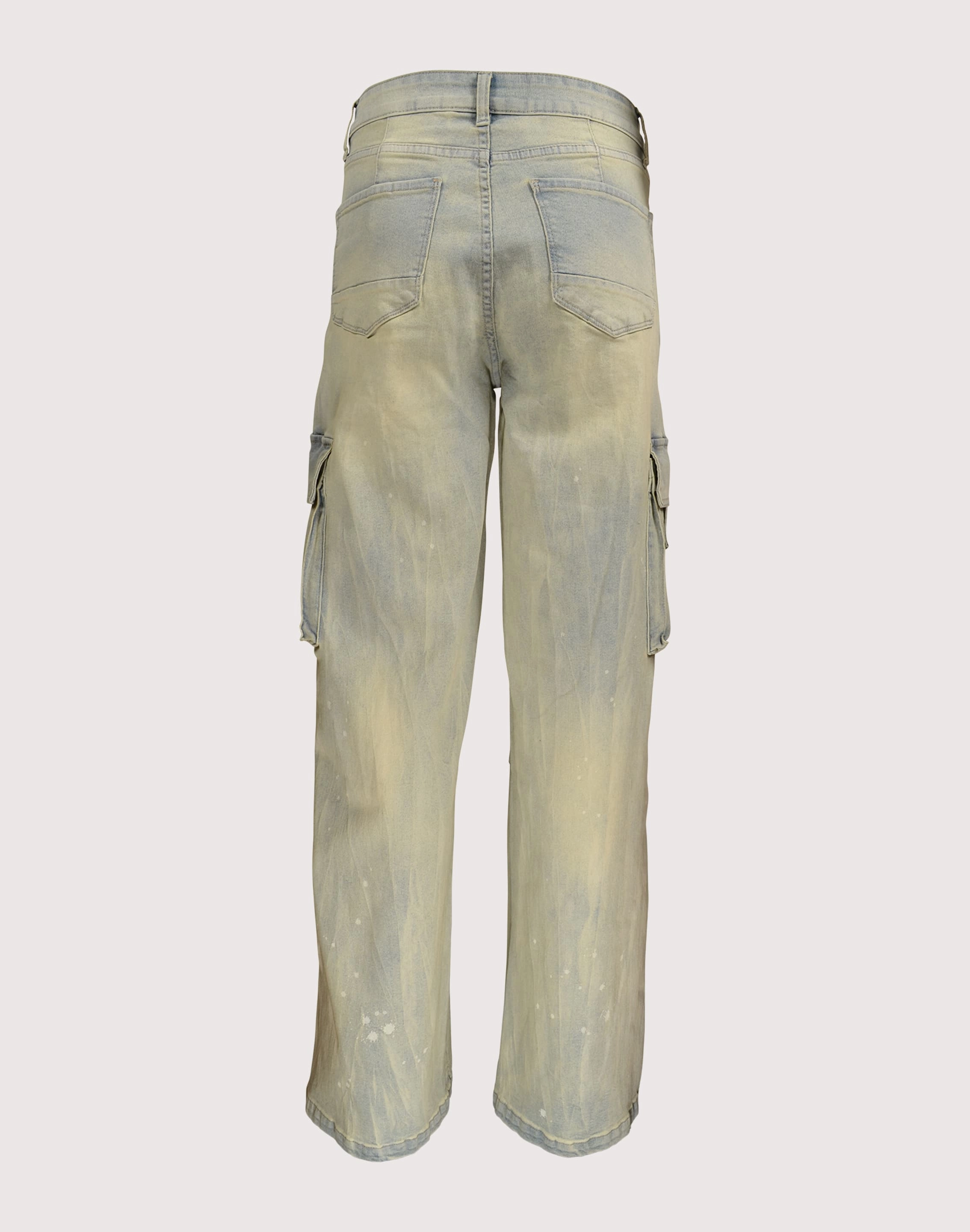 Grindhouse Wide Leg Cargo Denim Pants Bacterial Inhibition Treatment