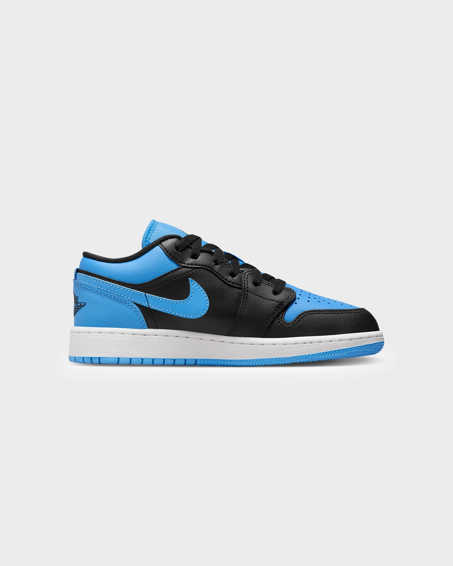 Jordan Kids' Jordan 1 Low "University Blue" (GS) Black/University Blue Light Reflective