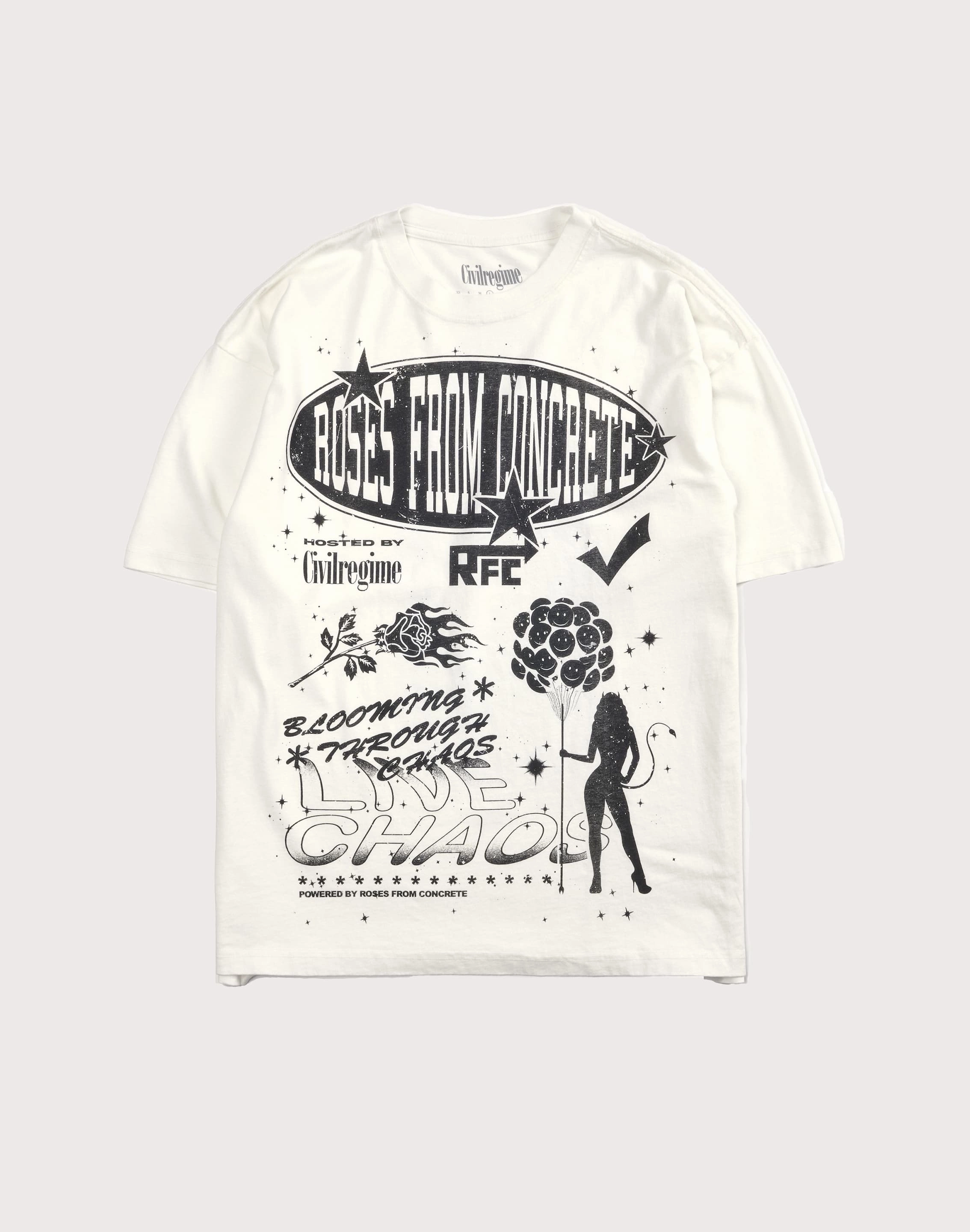 CIVIL CLOTHING American Class 3 Fire Extinguisher Oversized Tee Vibration Dampening Core dry - weather