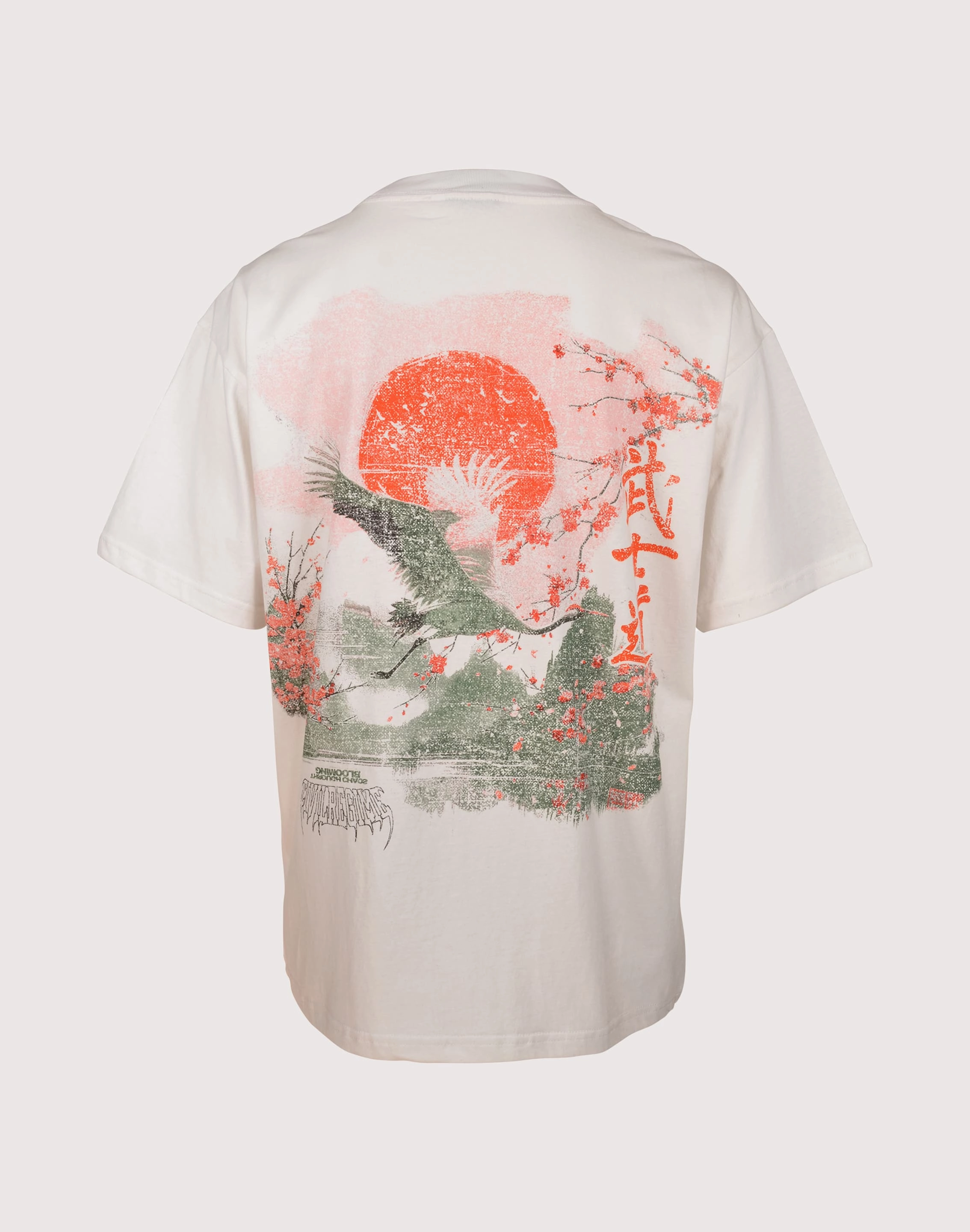 afternoon students - specific features CIVIL CLOTHING Whisp Of Crane White Tee