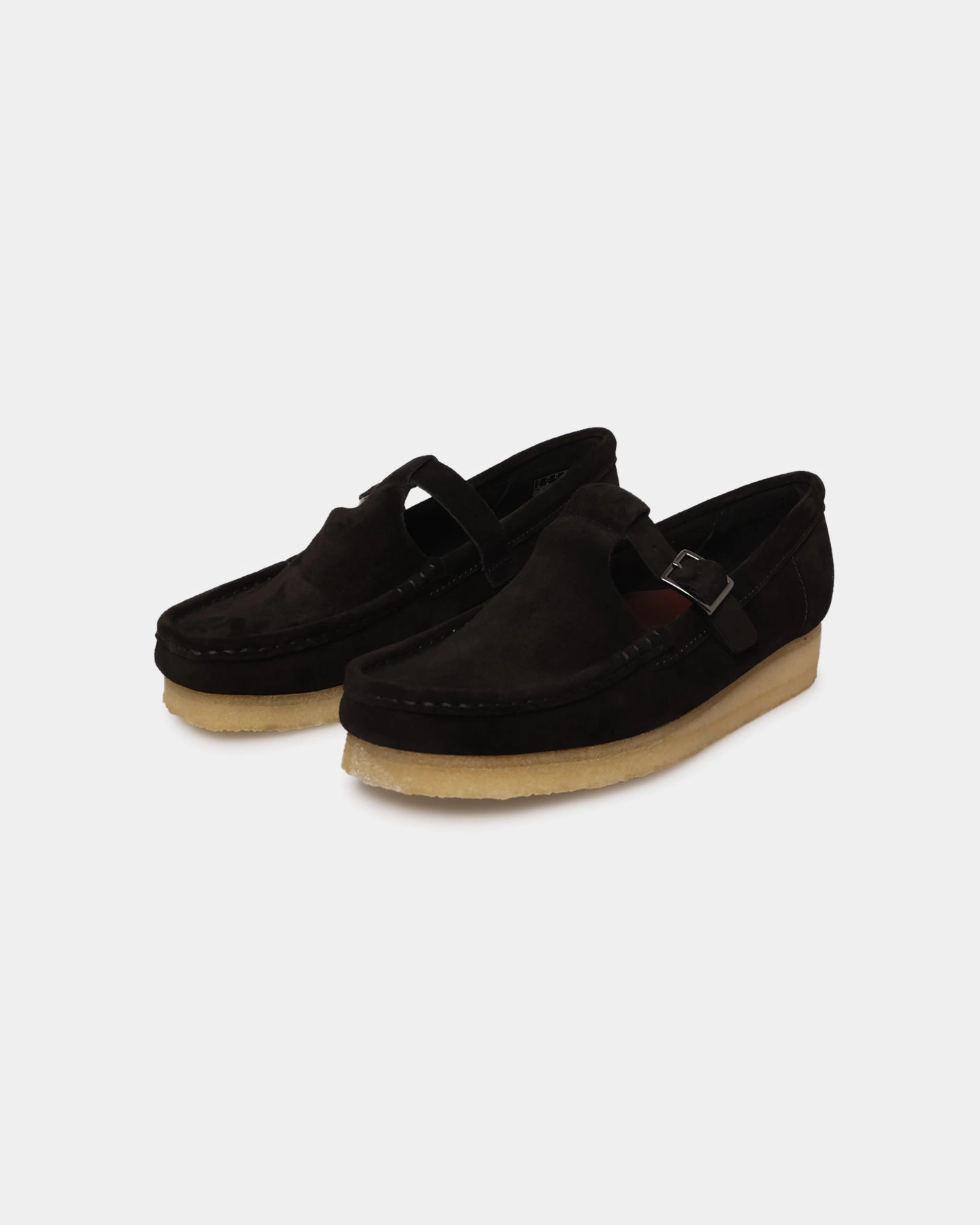 Reliable Wear Padded Fit Clarks Originals Women's Wallabee T-Bar Black Suede