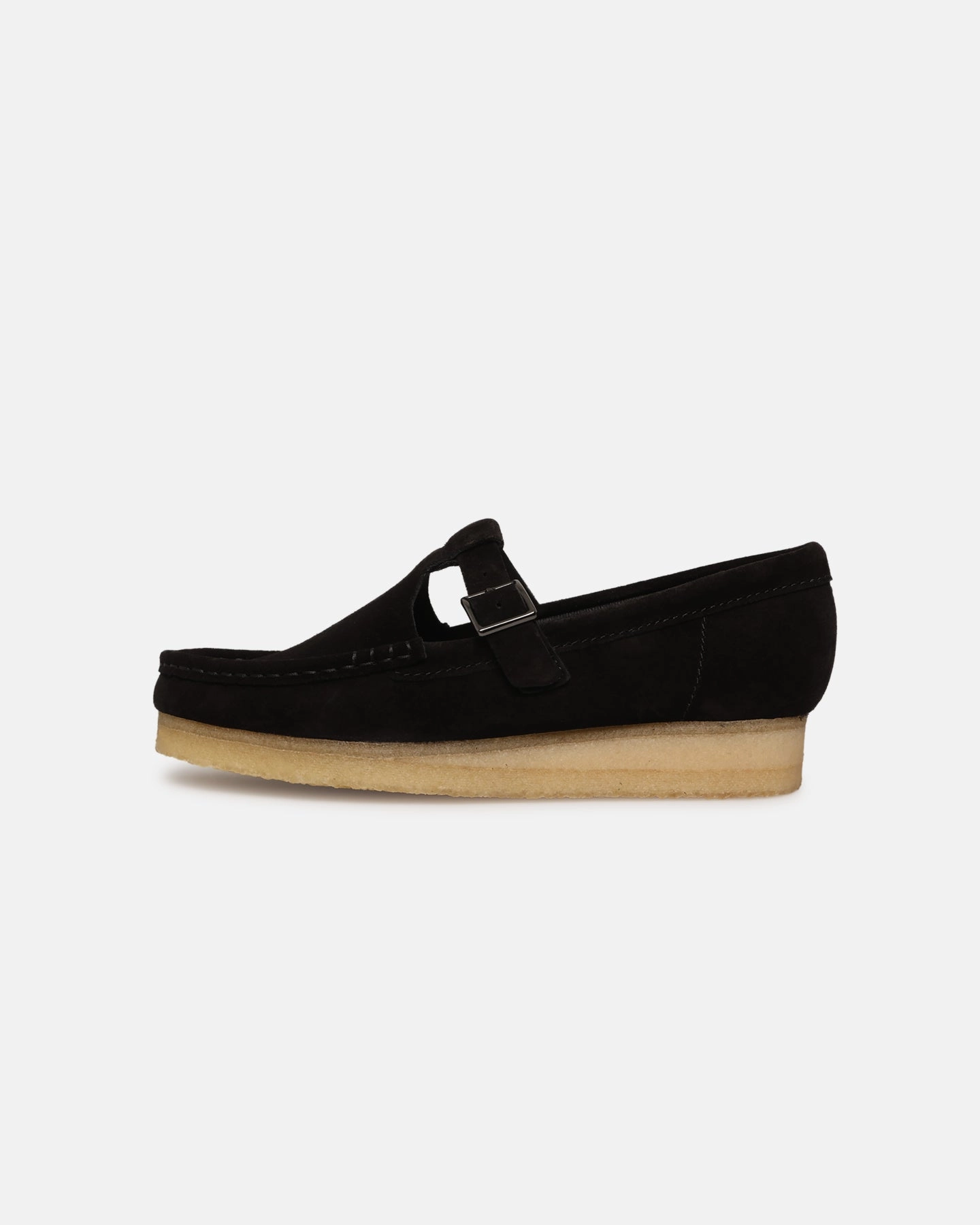 Clarks Originals Women's Wallabee T-Bar Black Suede Adaptive stability
