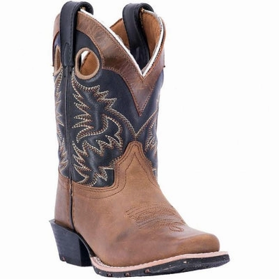 Protective Cushioning DPC2940 Dan Post Kid's Rascal Western Boots - Brown/Black