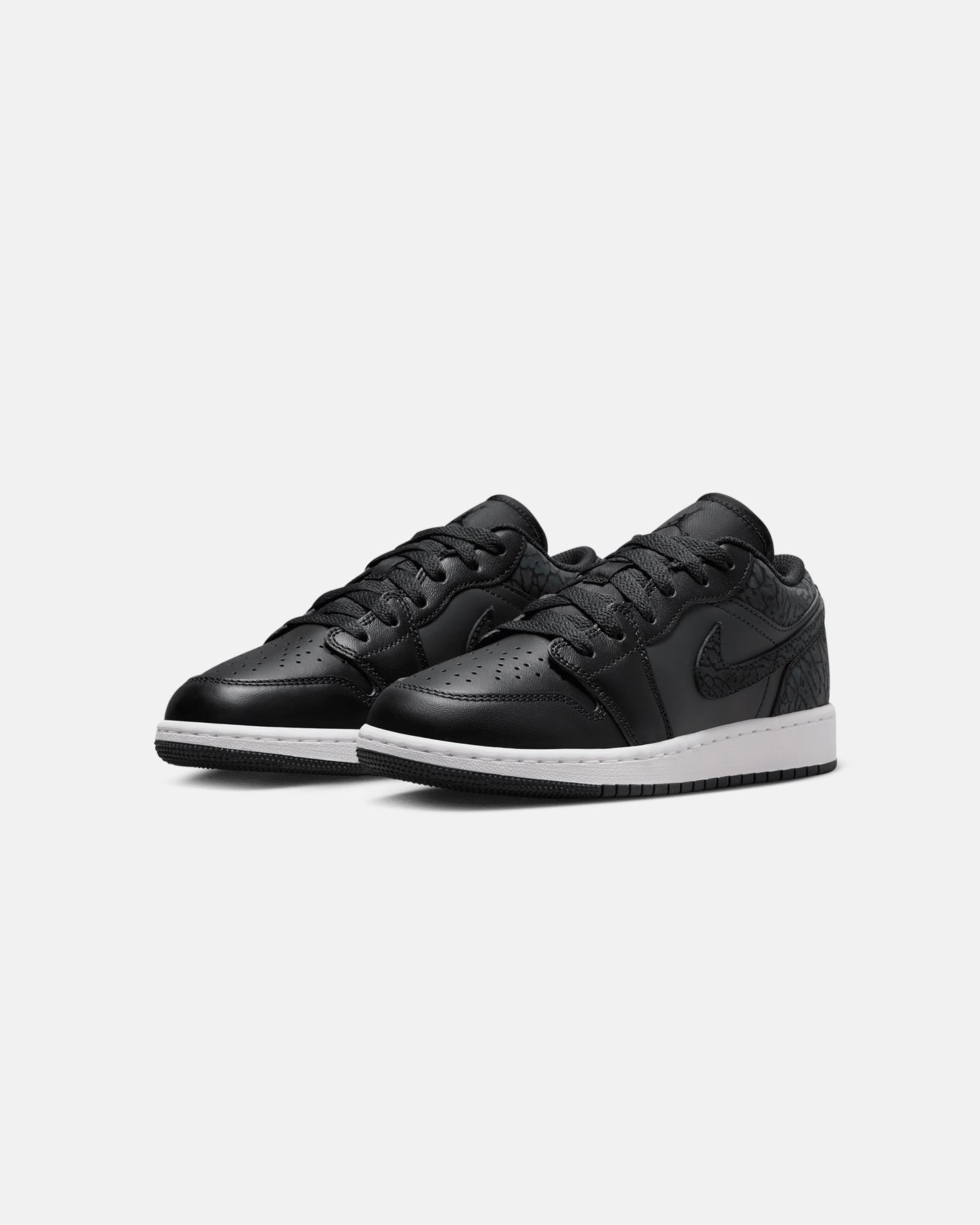 Breathable Upper Design Airflow Ventilation Jordan Kids' Air Jordan 1 Low SE (GS) Off Noir/Black