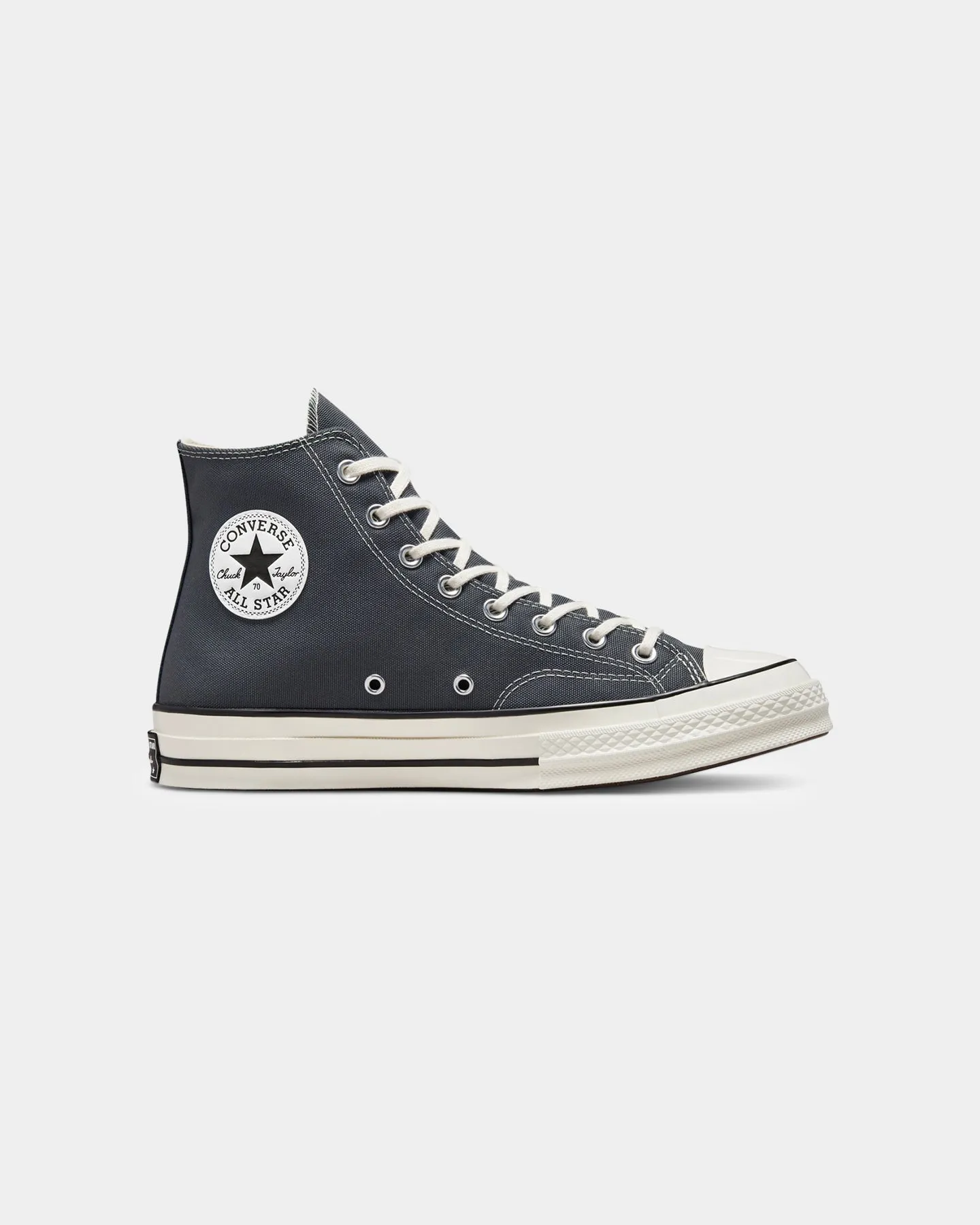 Converse Chuck 70 Hi Vintage Canvas Iron Grey/Egret Double Stitched Seams Customer Favorite