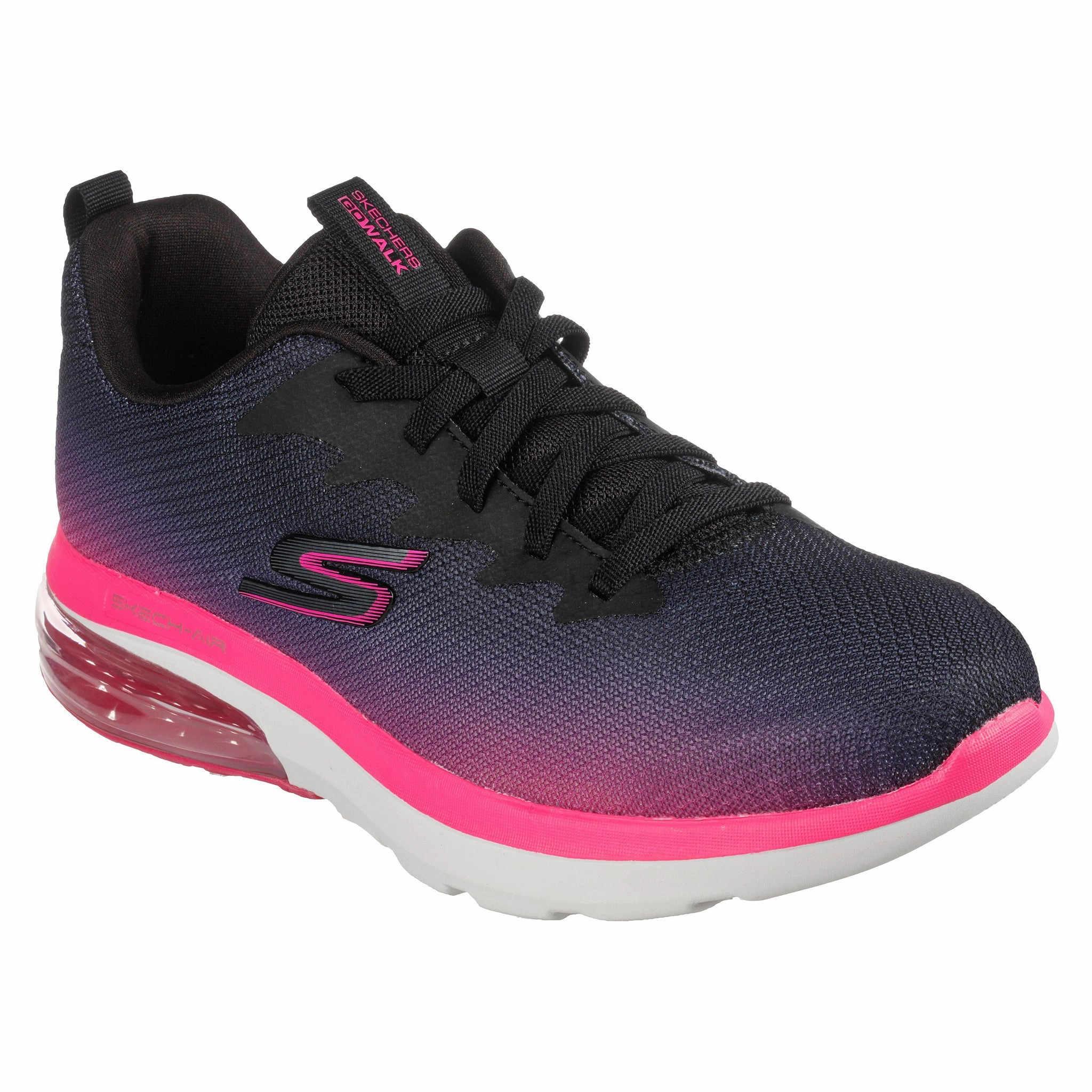 Skechers Women's 124348 GOwalk Air 2.0 Quick Breeze Black/Hot Pink Athletic Shoes Iconic arch