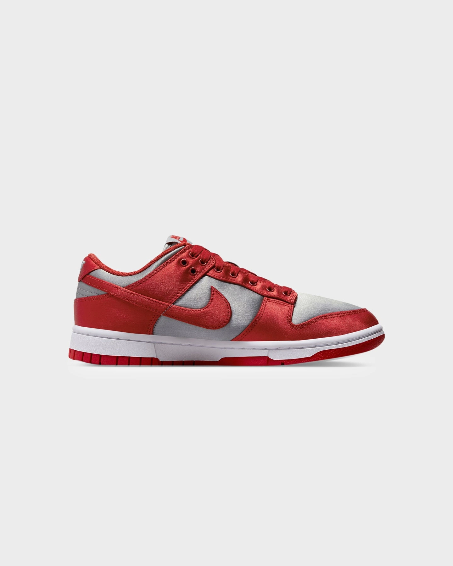 Simple Nike Women's Dunk Low Essentials "UNLV Satin" Medium Grey/Varsity Red