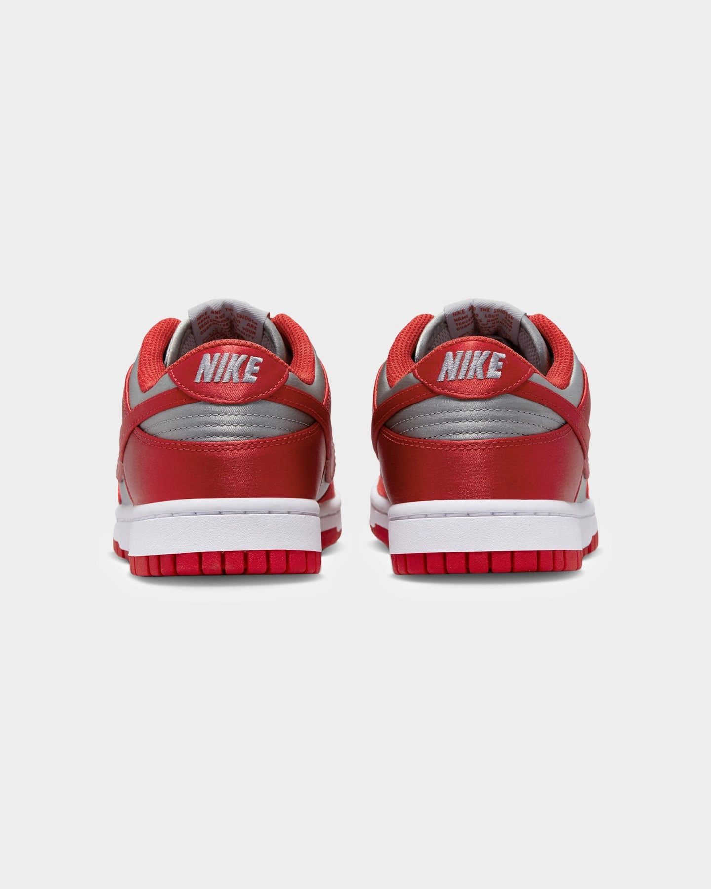 Nike Women's Dunk Low Essentials "UNLV Satin" Medium Grey/Varsity Red Odor Control Technology All-weather sole