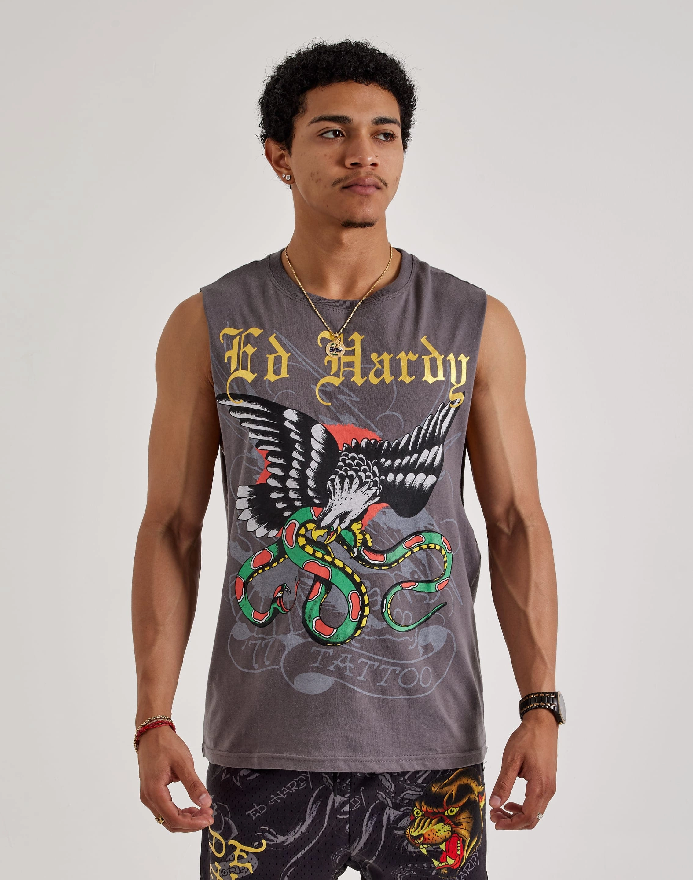 Ed Hardy Eagle Snake Sleeveless Tee most slip-resistant Tourist