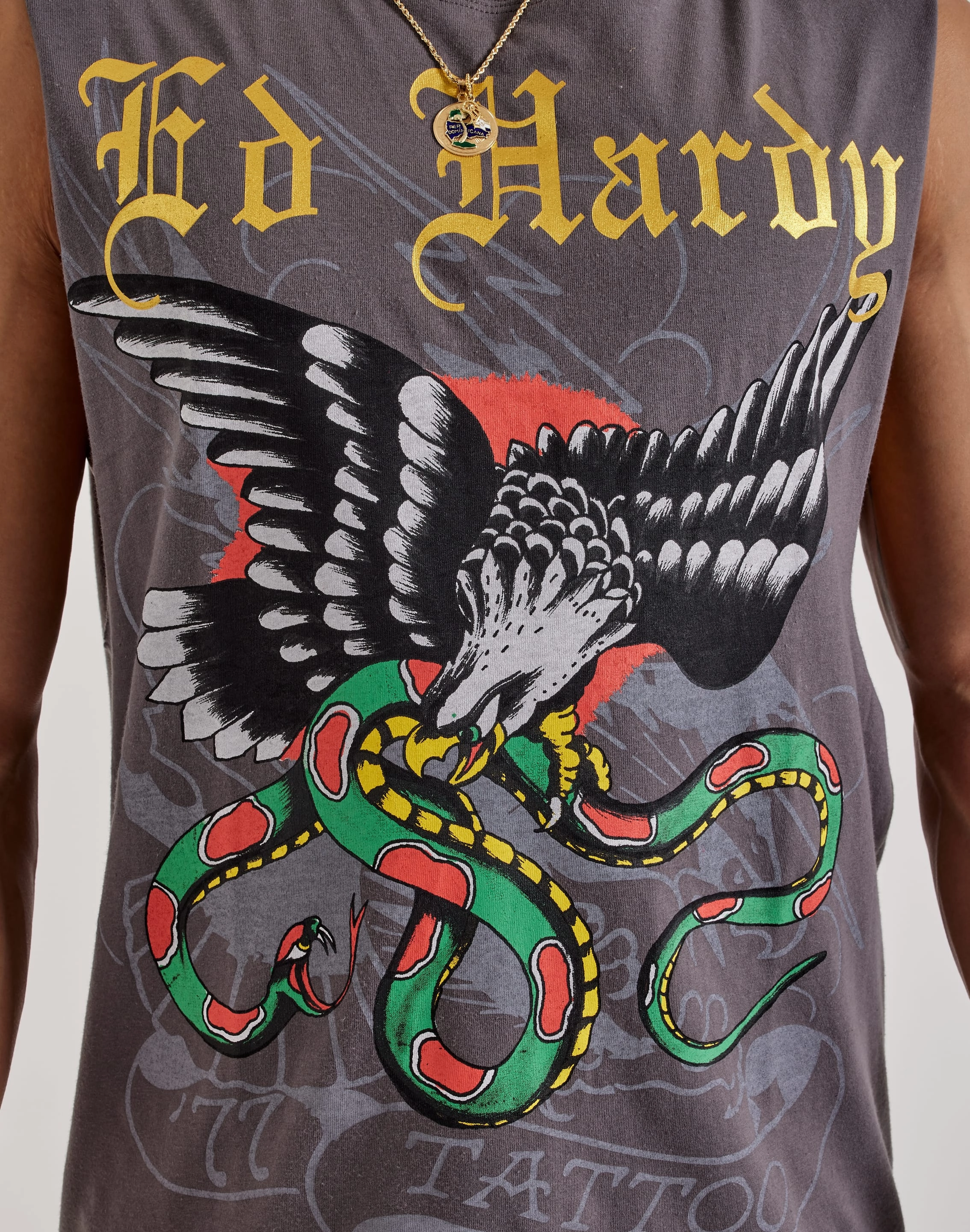 Durable piece Ed Hardy Eagle Snake Sleeveless Tee