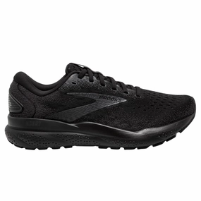Brooks Women's 120407 020 Ghost 16 Black Black Ebony Cushion Support Running Shoes Relaxed Feel
