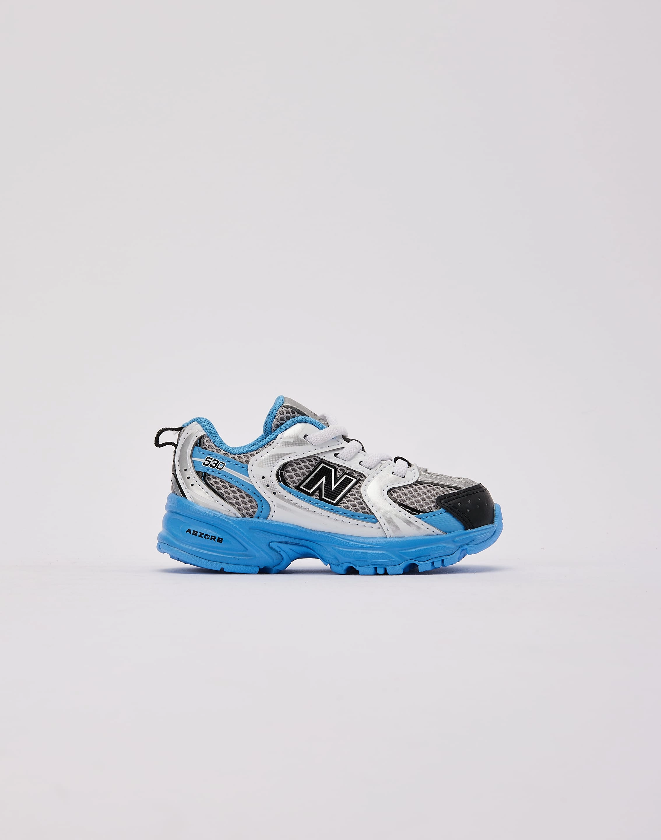 New Balance 530 'Silver Azure' Toddler Pilates practitioners' flexibility All-Day Cushioning