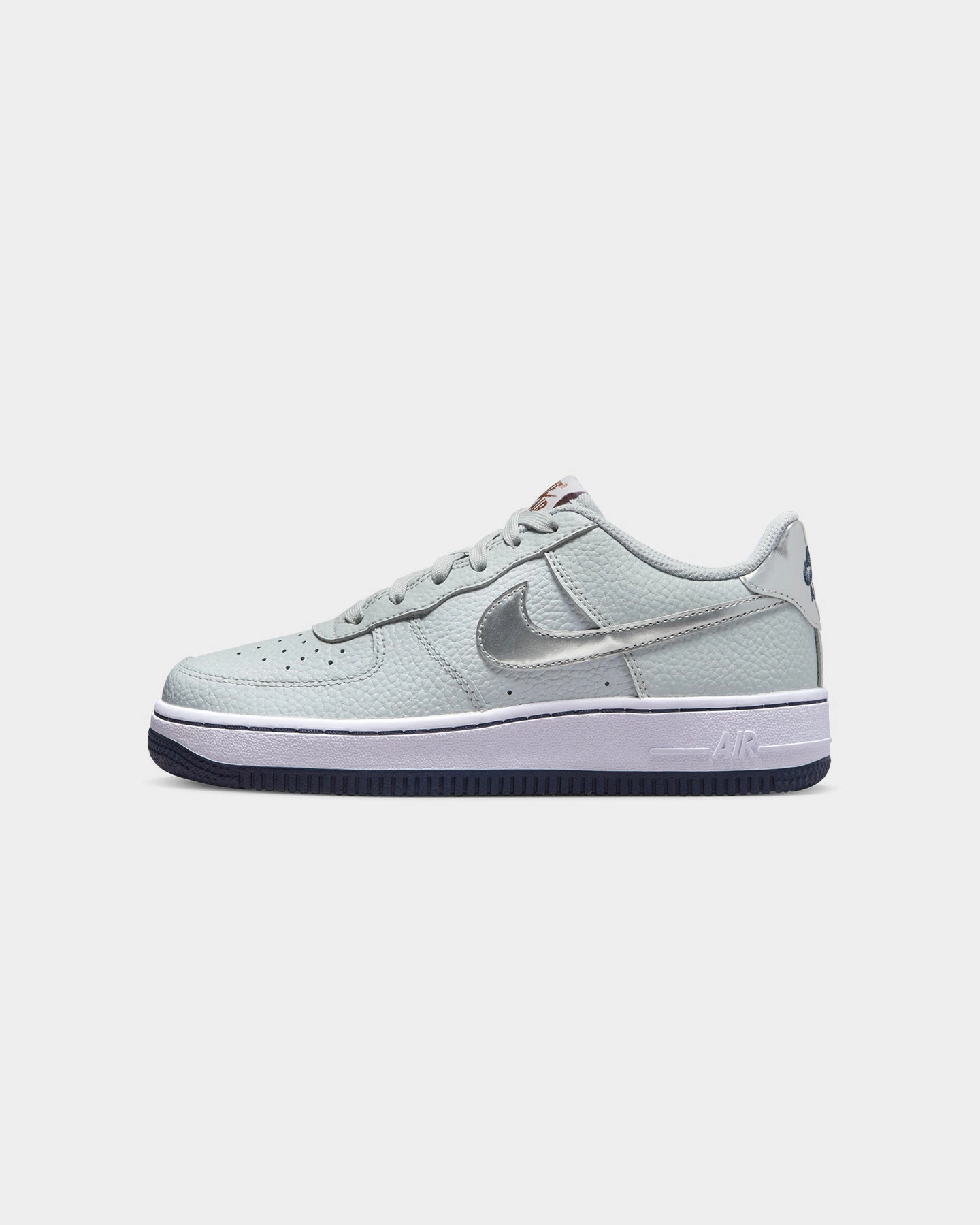 Arch Contour Design Ultra-soft breathability Nike Kids' Nike Air Force 1 (GS) Pure Platinum/Metallic